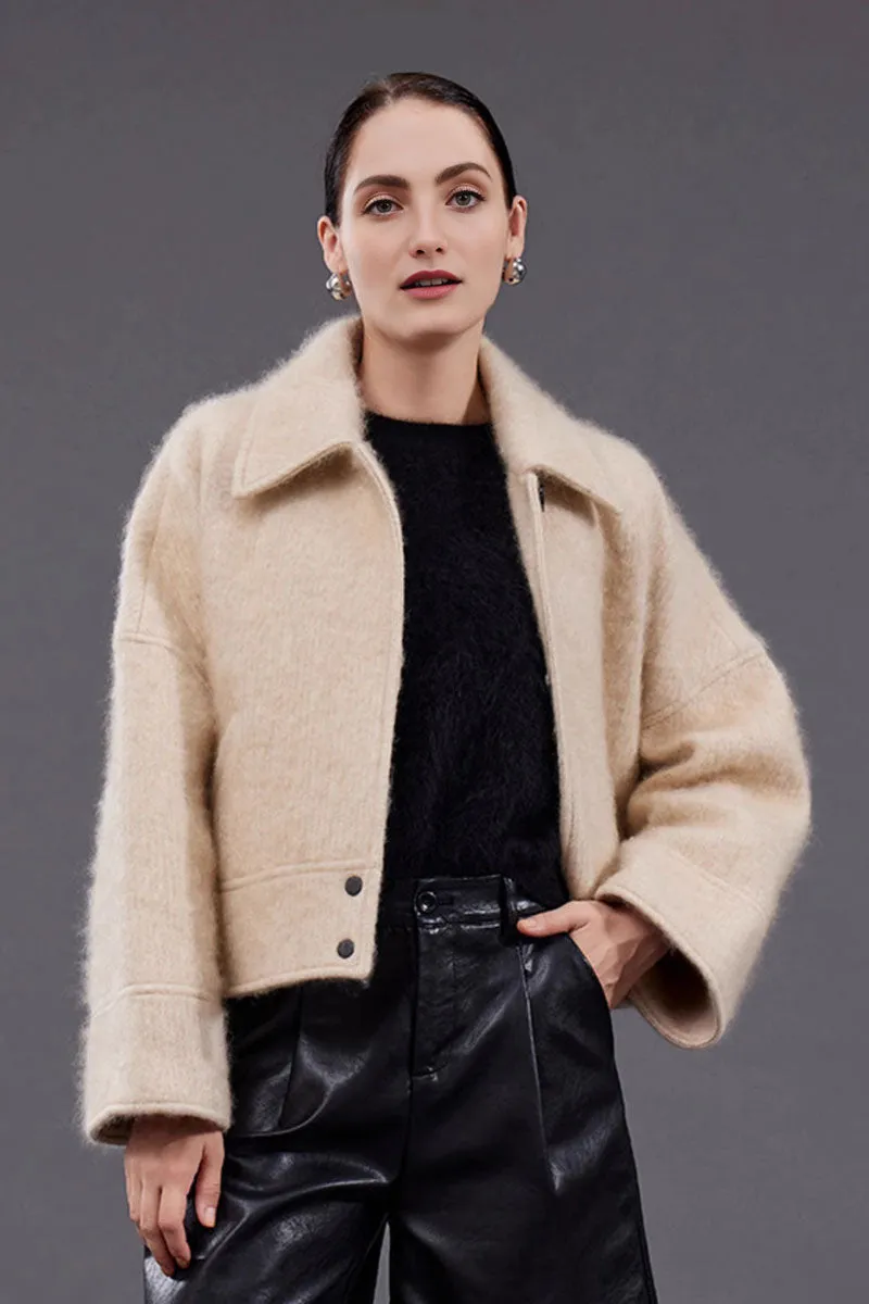 Luxe 100 Cashmere Boxy Cropped Jacket