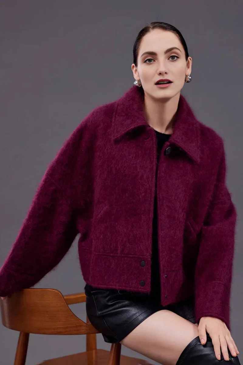 Luxe 100 Cashmere Boxy Cropped Jacket