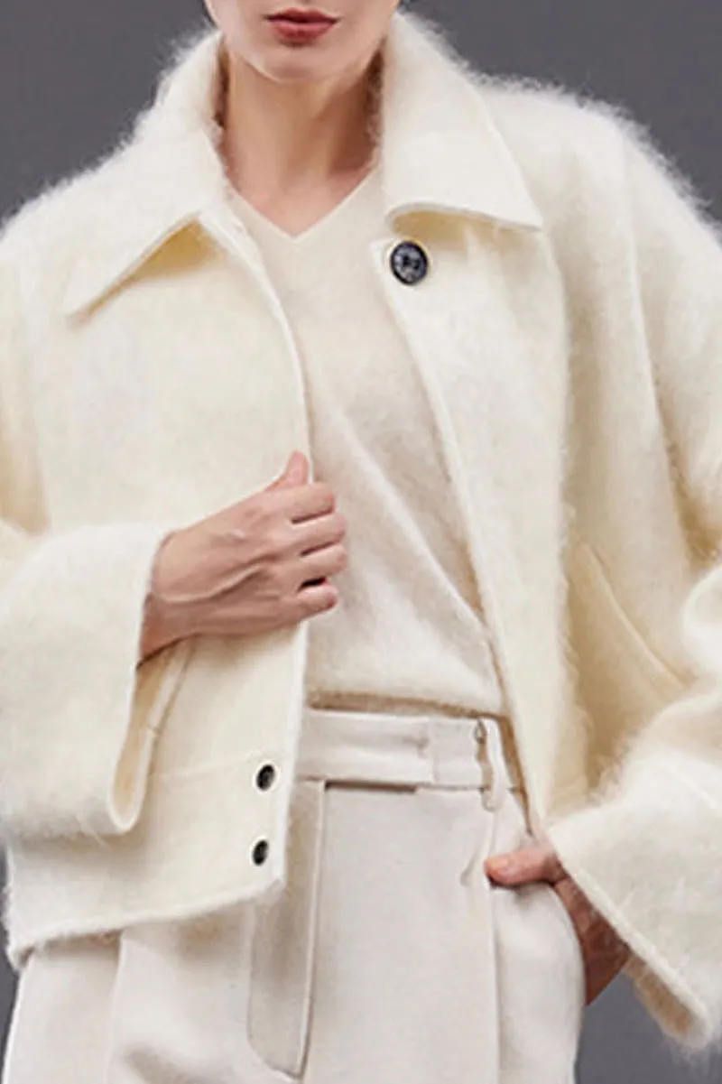 Luxe 100 Cashmere Boxy Cropped Jacket