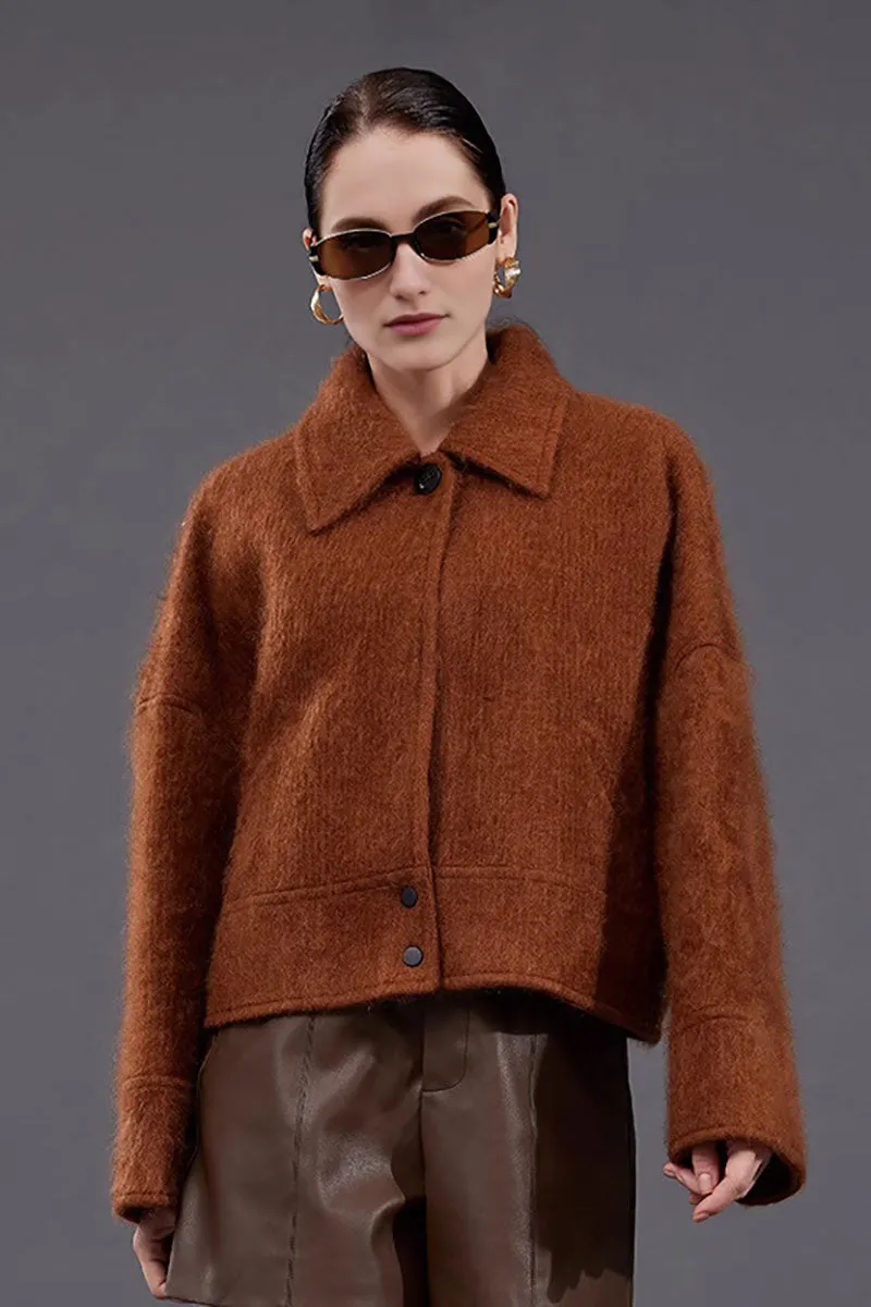 Luxe 100 Cashmere Boxy Cropped Jacket
