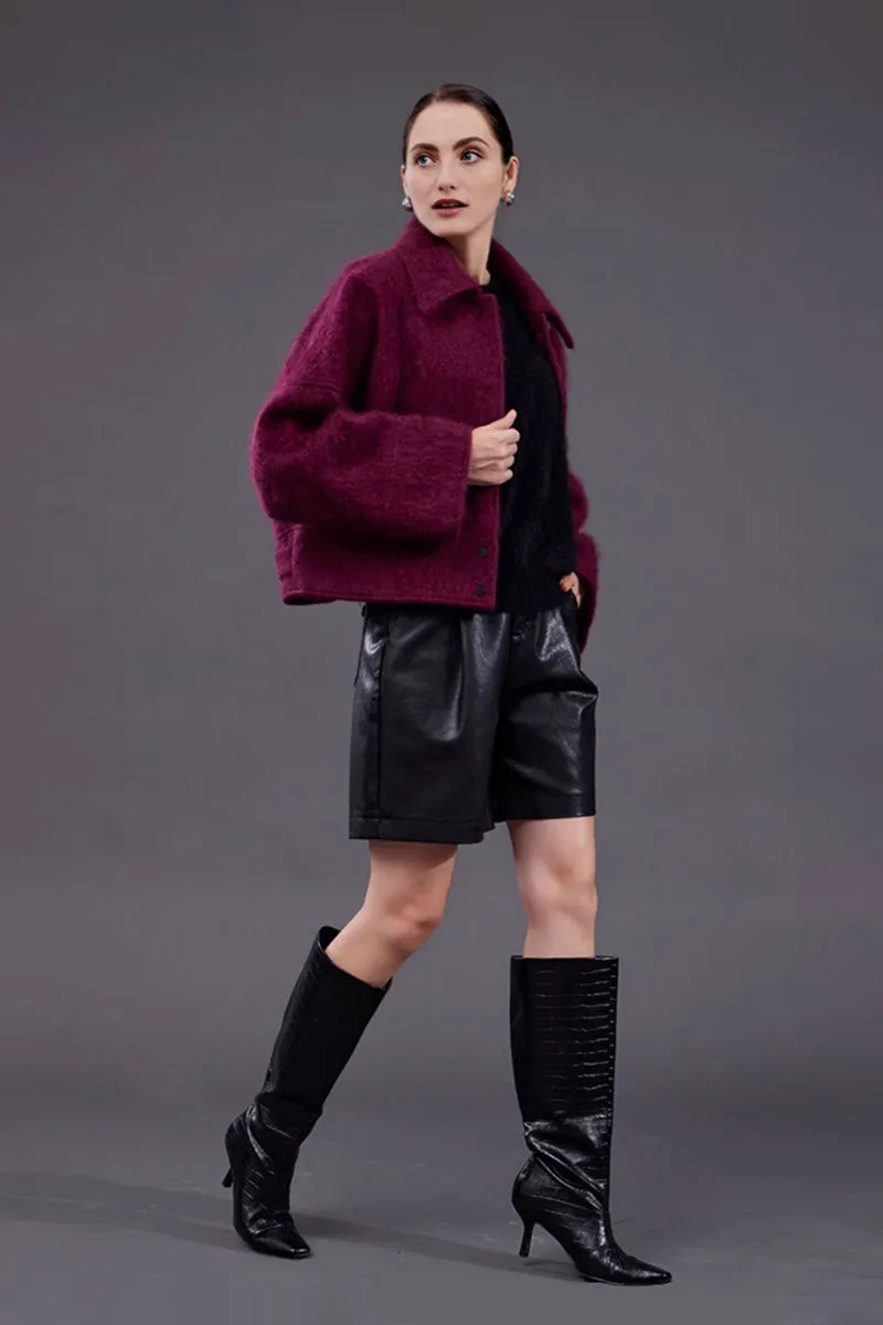 Luxe 100 Cashmere Boxy Cropped Jacket