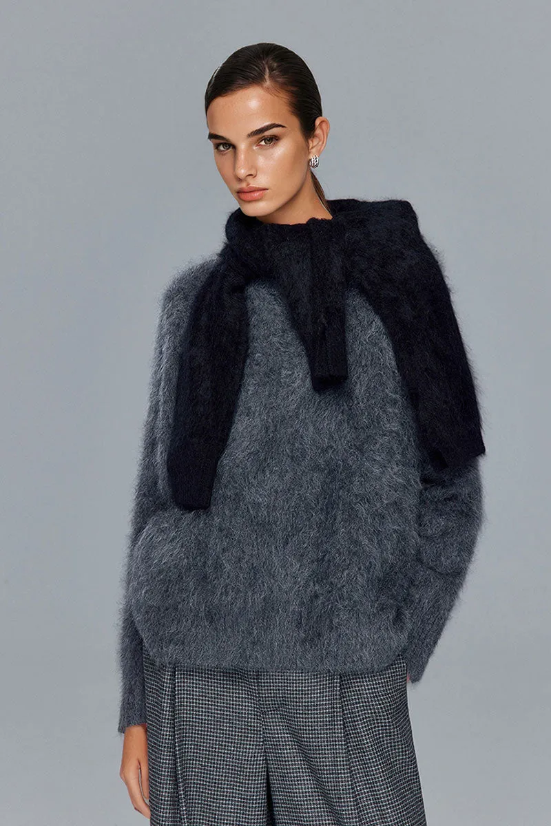 Luxe Brushed Cashmere Quarter Zip Sweater