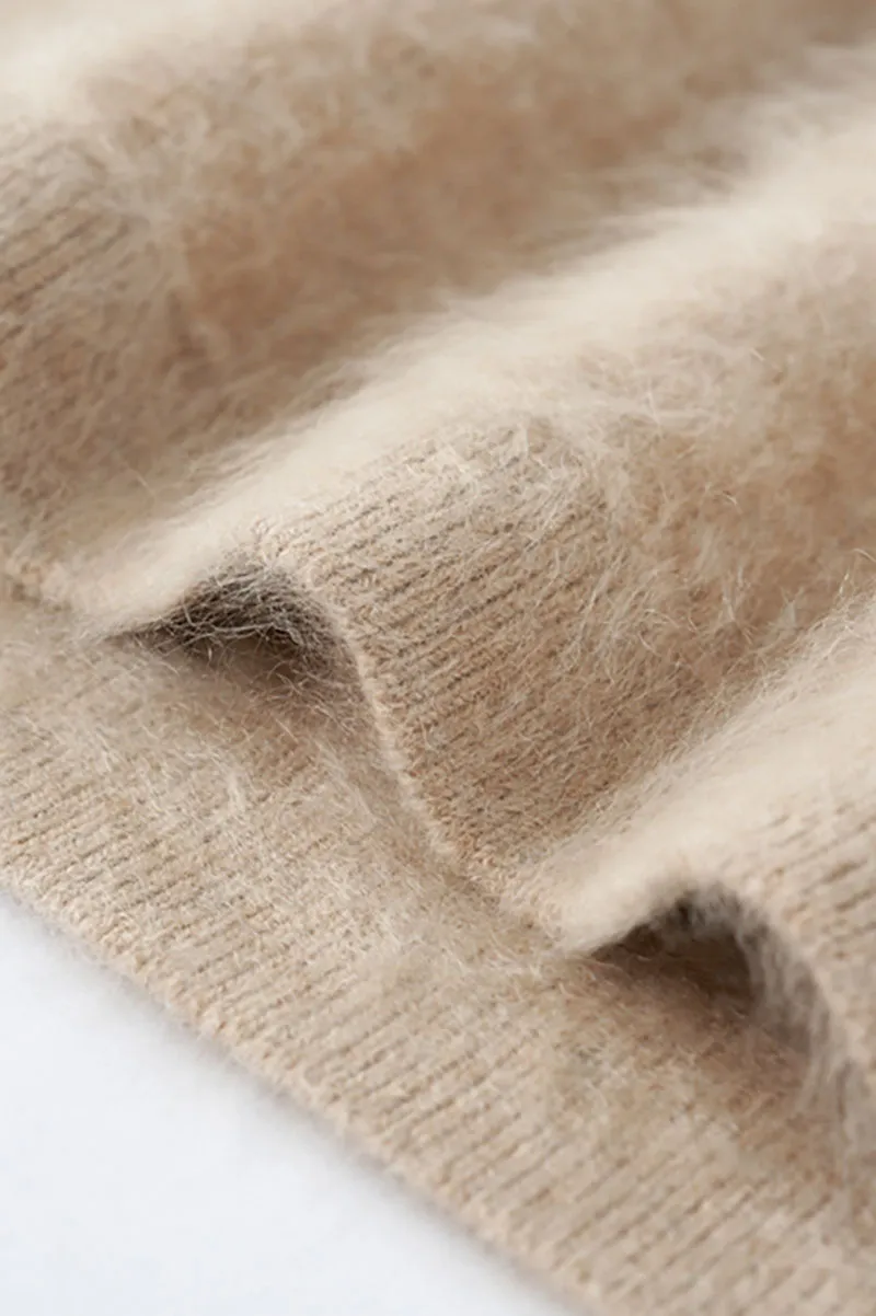 Luxe Brushed Cashmere Quarter Zip Sweater
