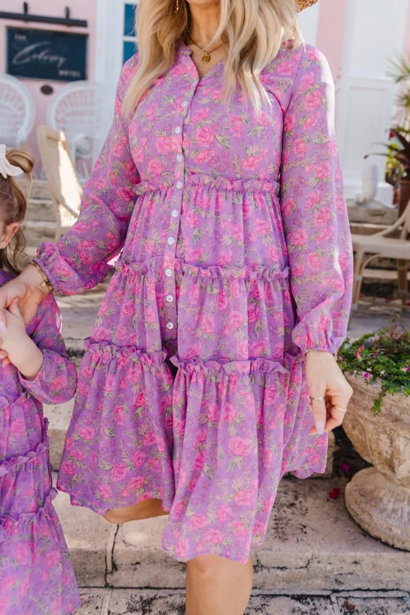 Lydia Dress in Pink Floral - FINAL SALE