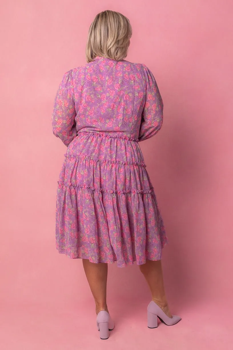 Lydia Dress in Pink Floral - FINAL SALE