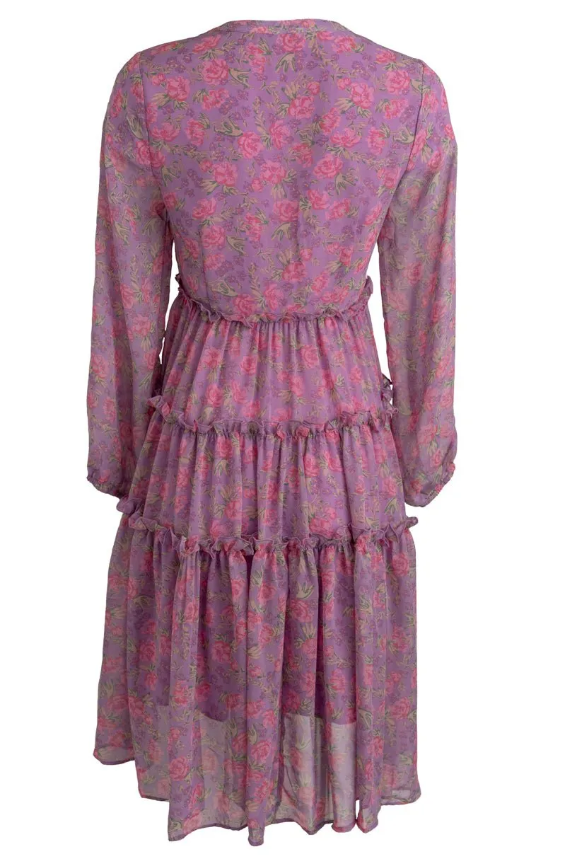 Lydia Dress in Pink Floral - FINAL SALE