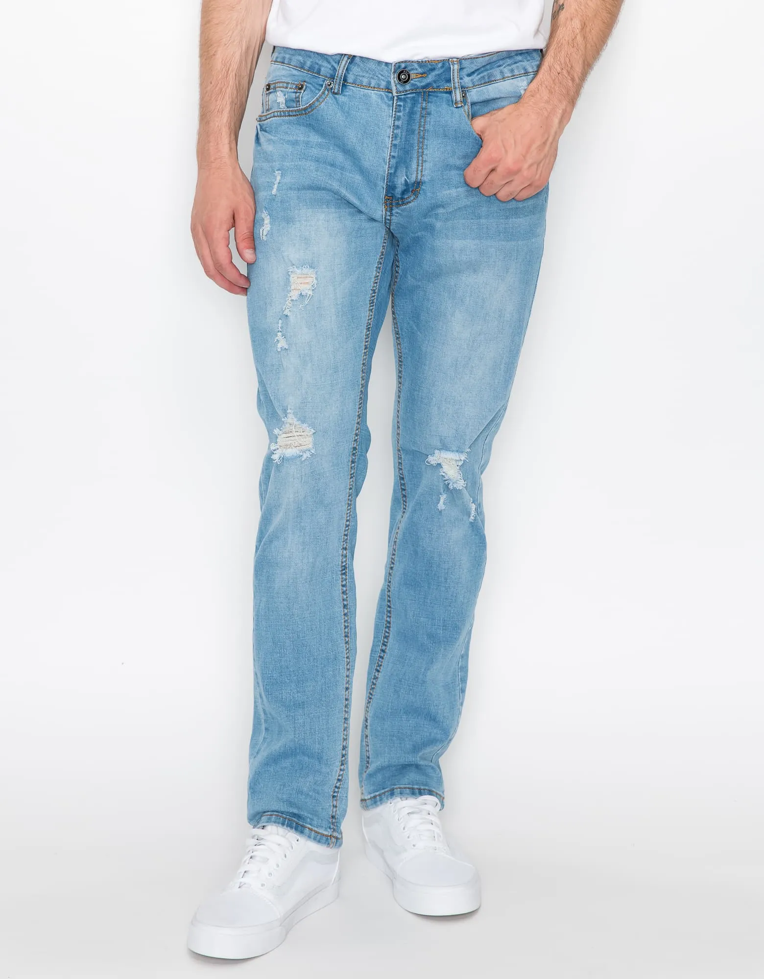 MEN'S CAYENNE RIPPED SLIM FIT JEANS