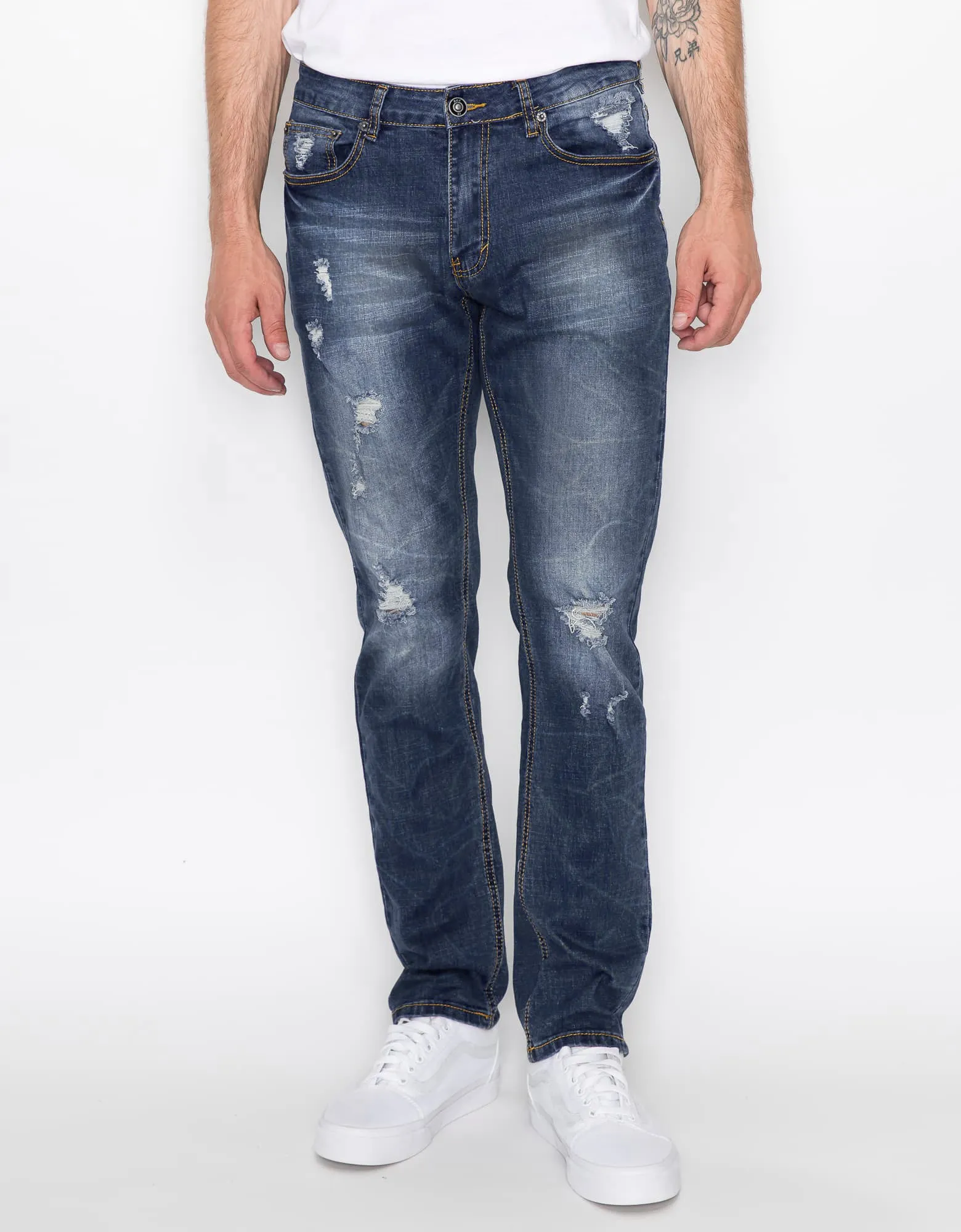 MEN'S CAYENNE RIPPED SLIM FIT JEANS