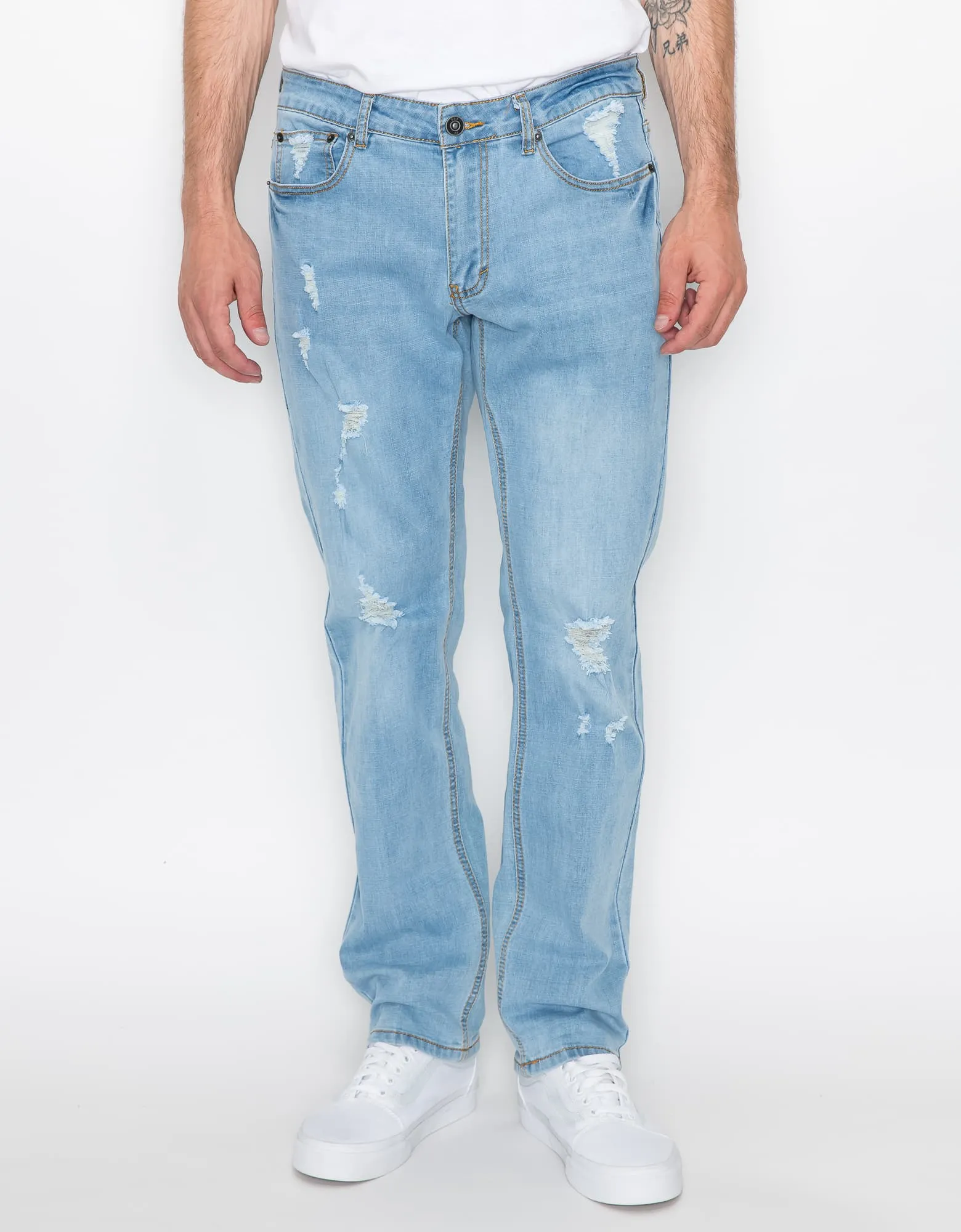 MEN'S CAYENNE RIPPED SLIM FIT JEANS