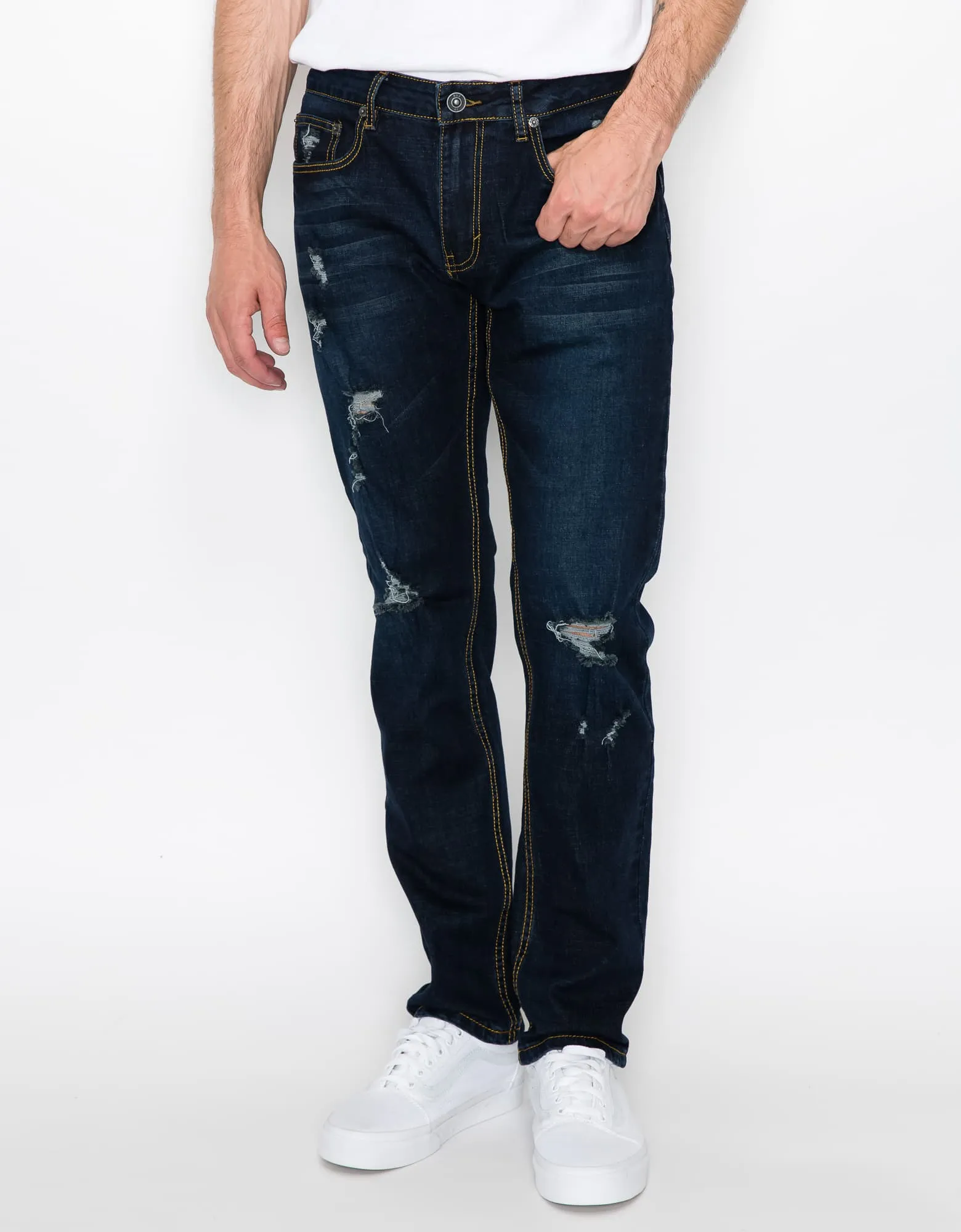 MEN'S CAYENNE RIPPED SLIM FIT JEANS