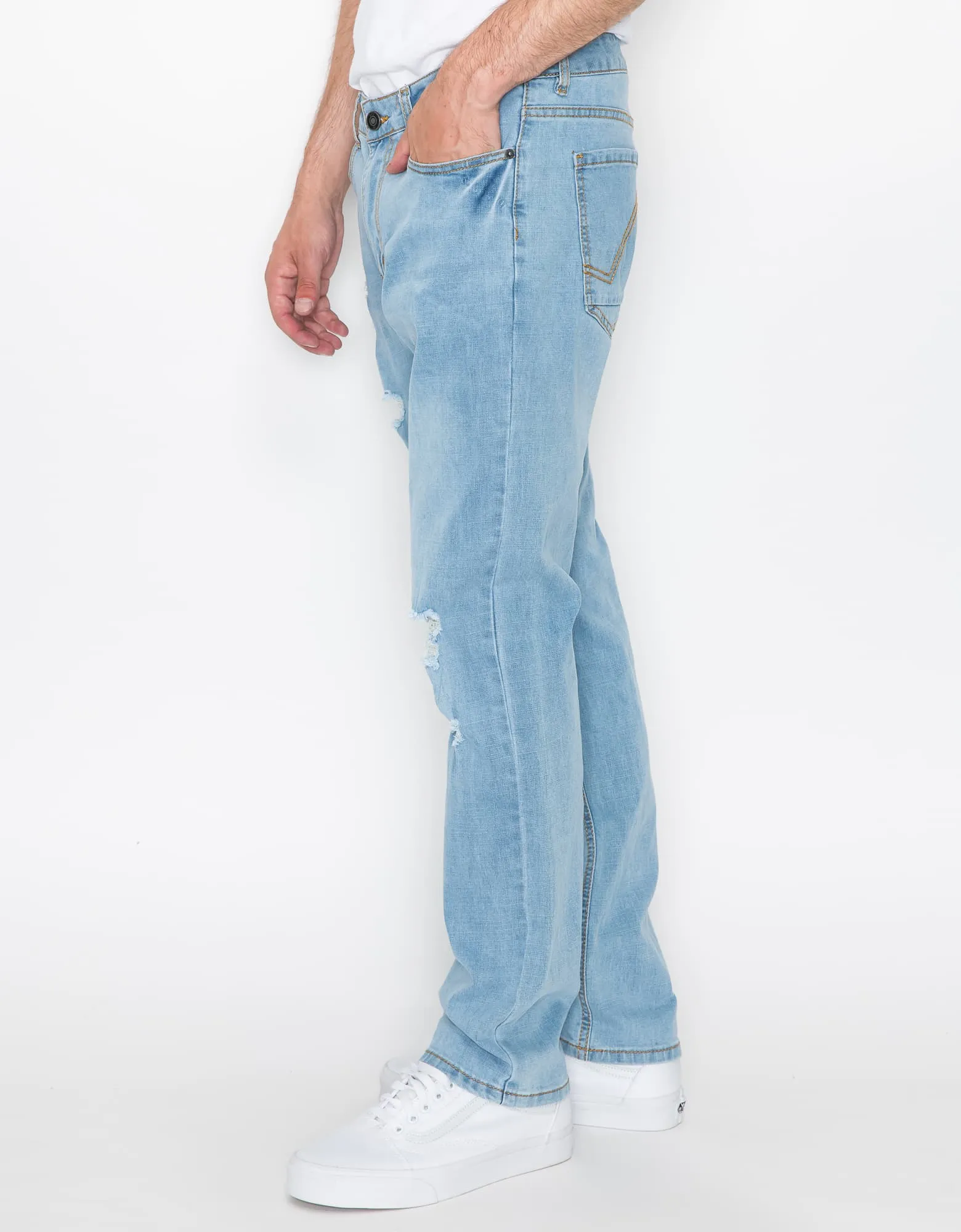 MEN'S CAYENNE RIPPED SLIM FIT JEANS