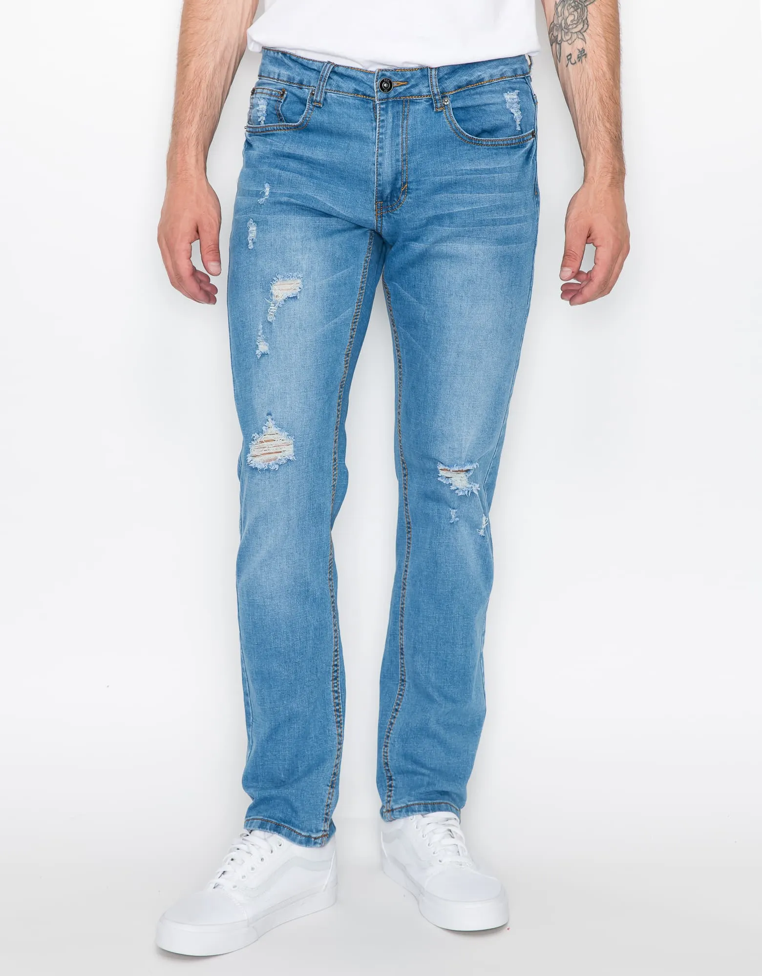 MEN'S CAYENNE RIPPED SLIM FIT JEANS