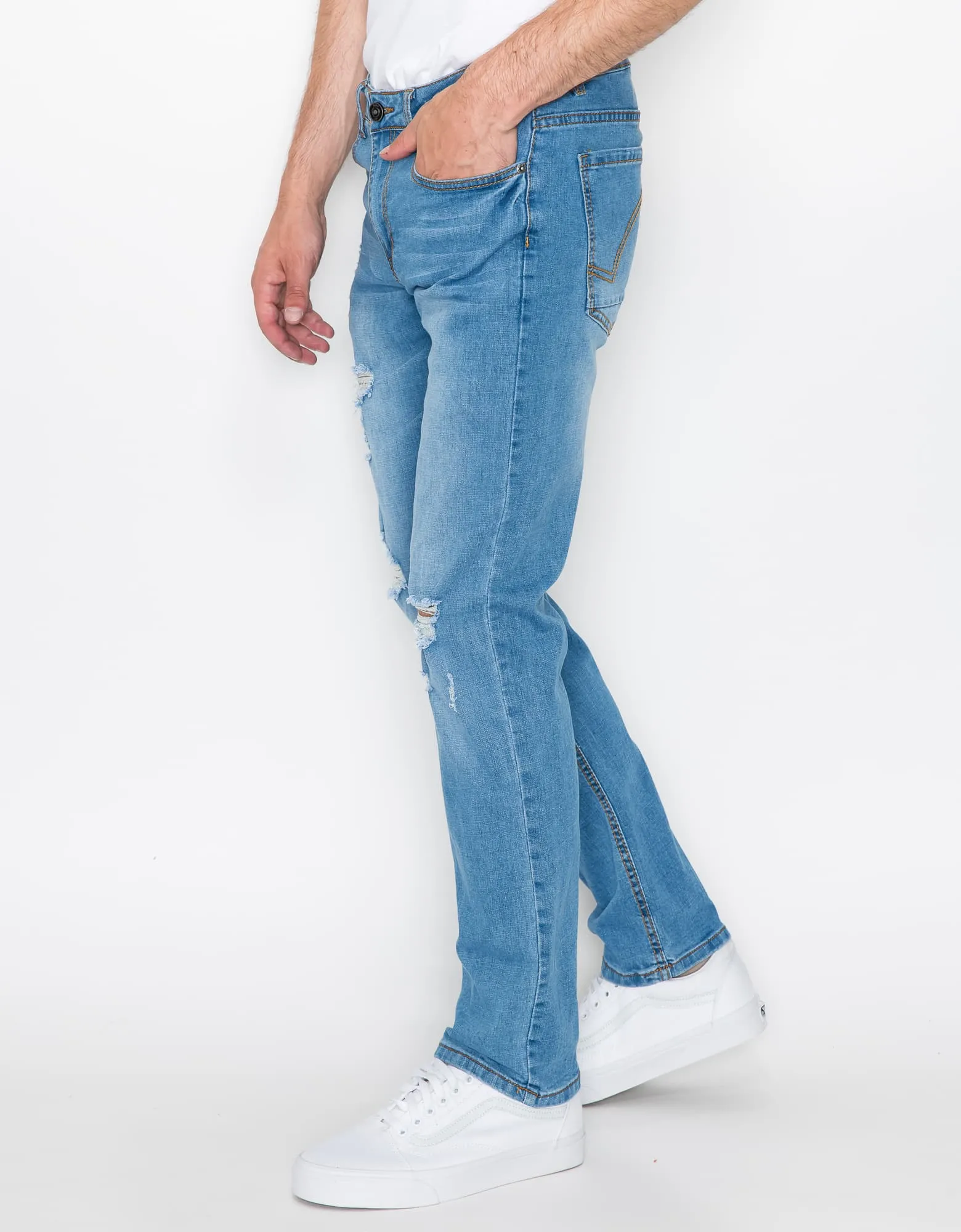 MEN'S CAYENNE RIPPED SLIM FIT JEANS
