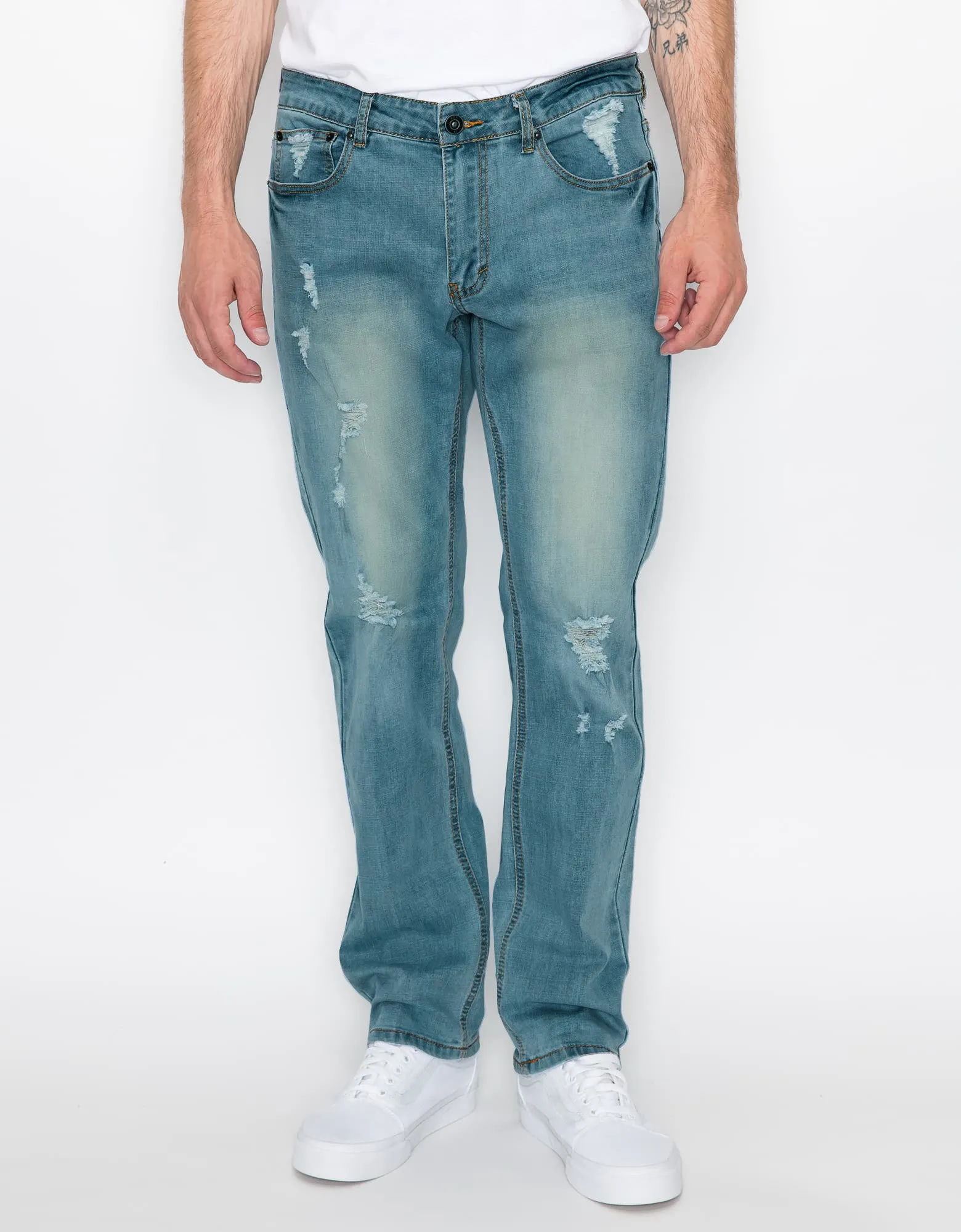MEN'S CAYENNE RIPPED SLIM FIT JEANS