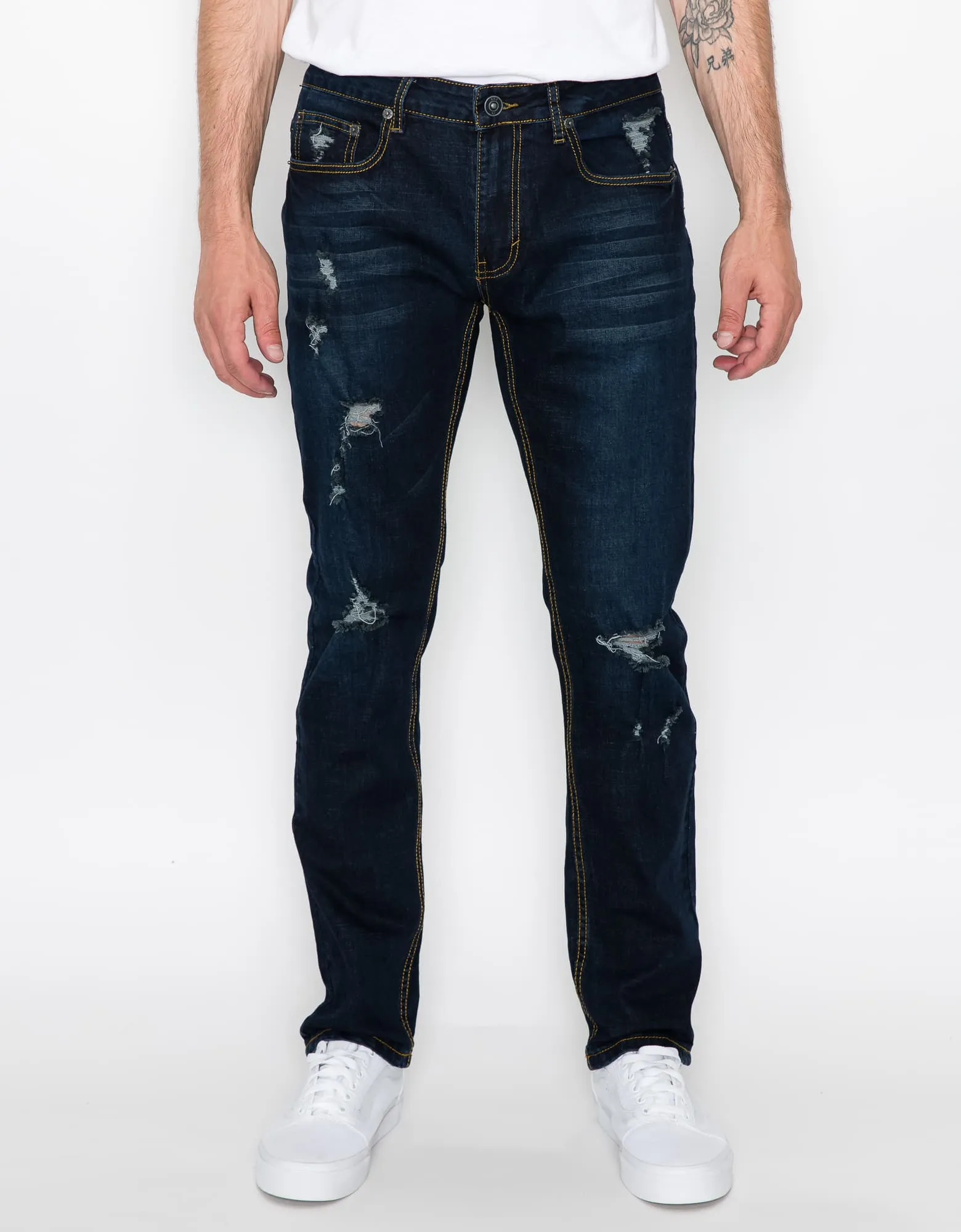 MEN'S CAYENNE RIPPED SLIM FIT JEANS
