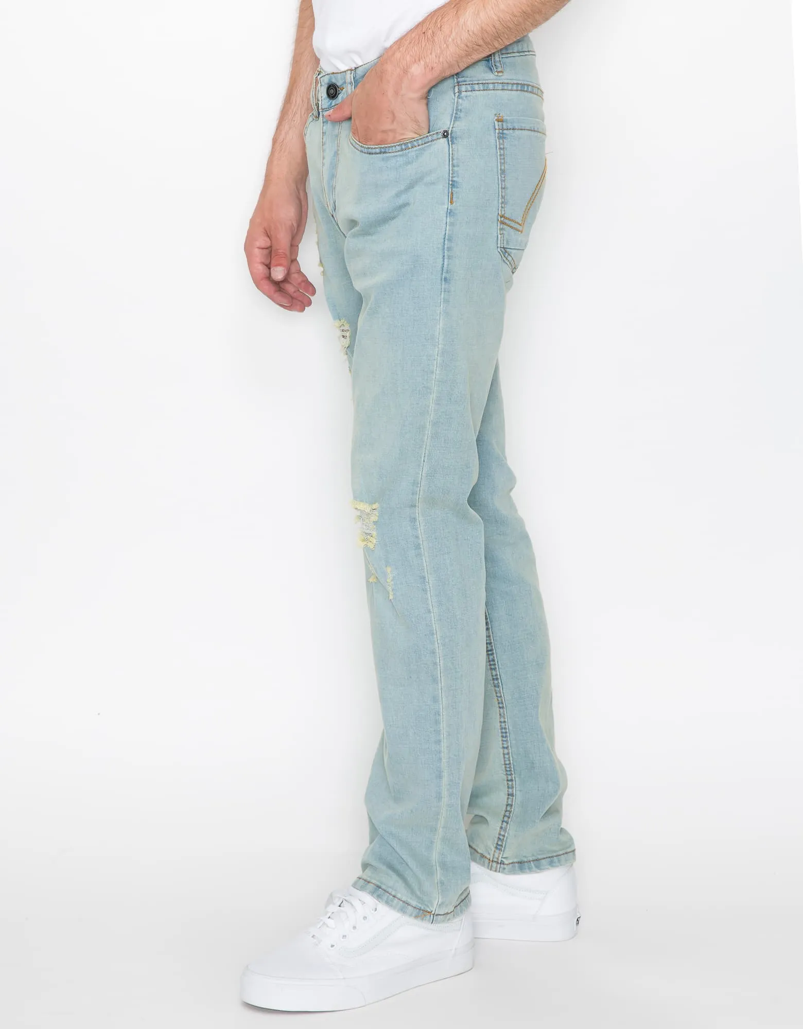 MEN'S CAYENNE RIPPED SLIM FIT JEANS