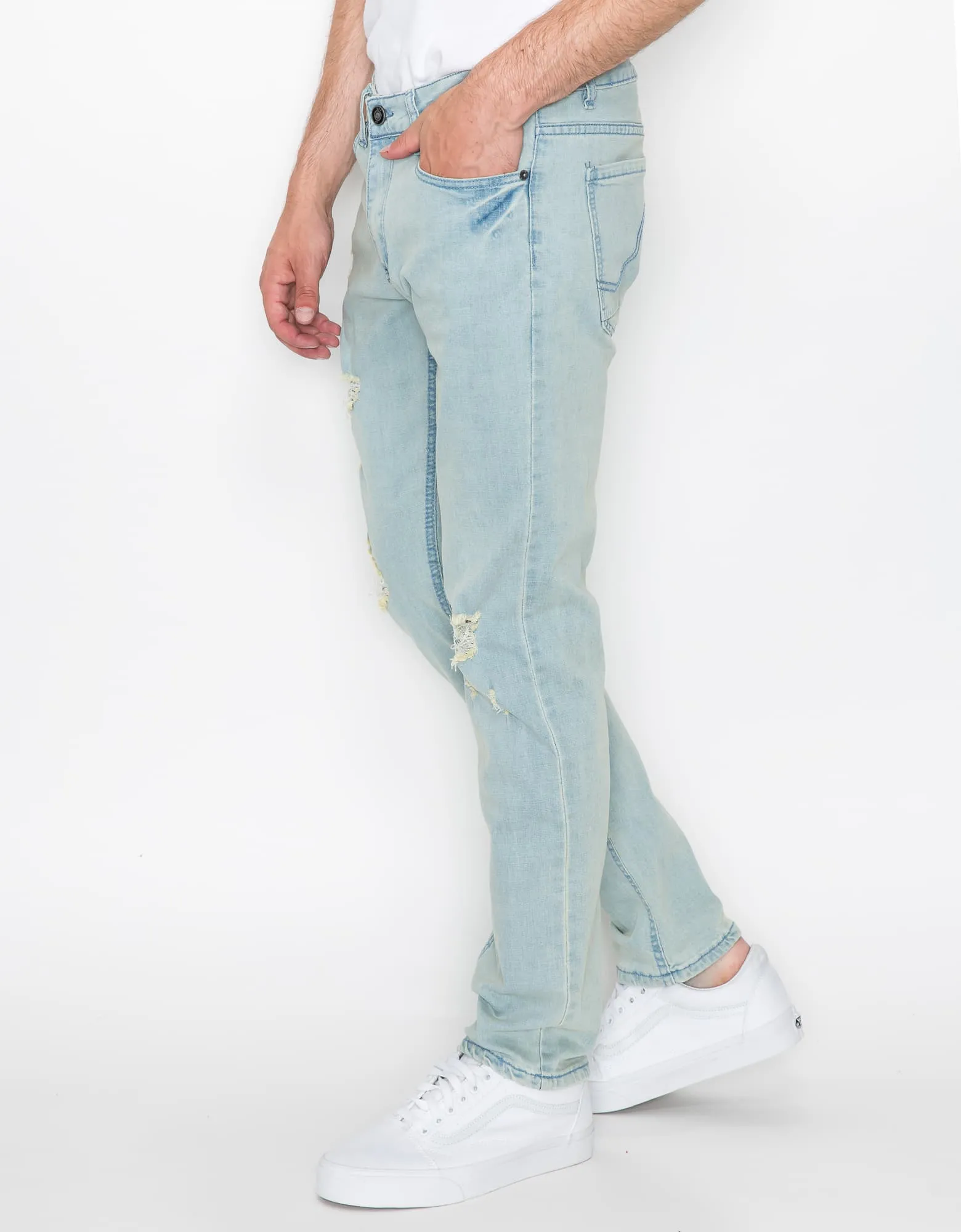 MEN'S CAYENNE RIPPED SLIM FIT JEANS