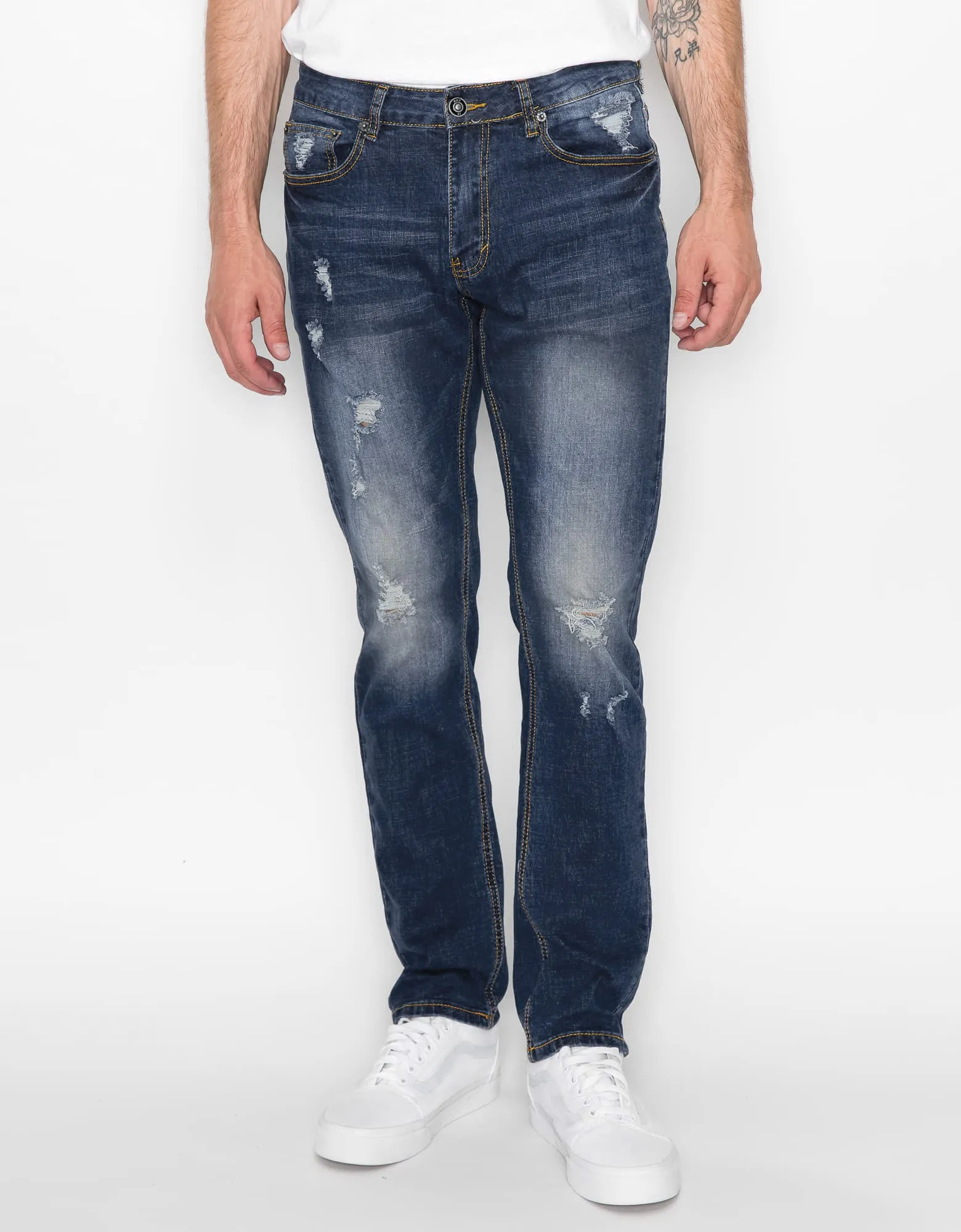 MEN'S CAYENNE RIPPED SLIM FIT JEANS