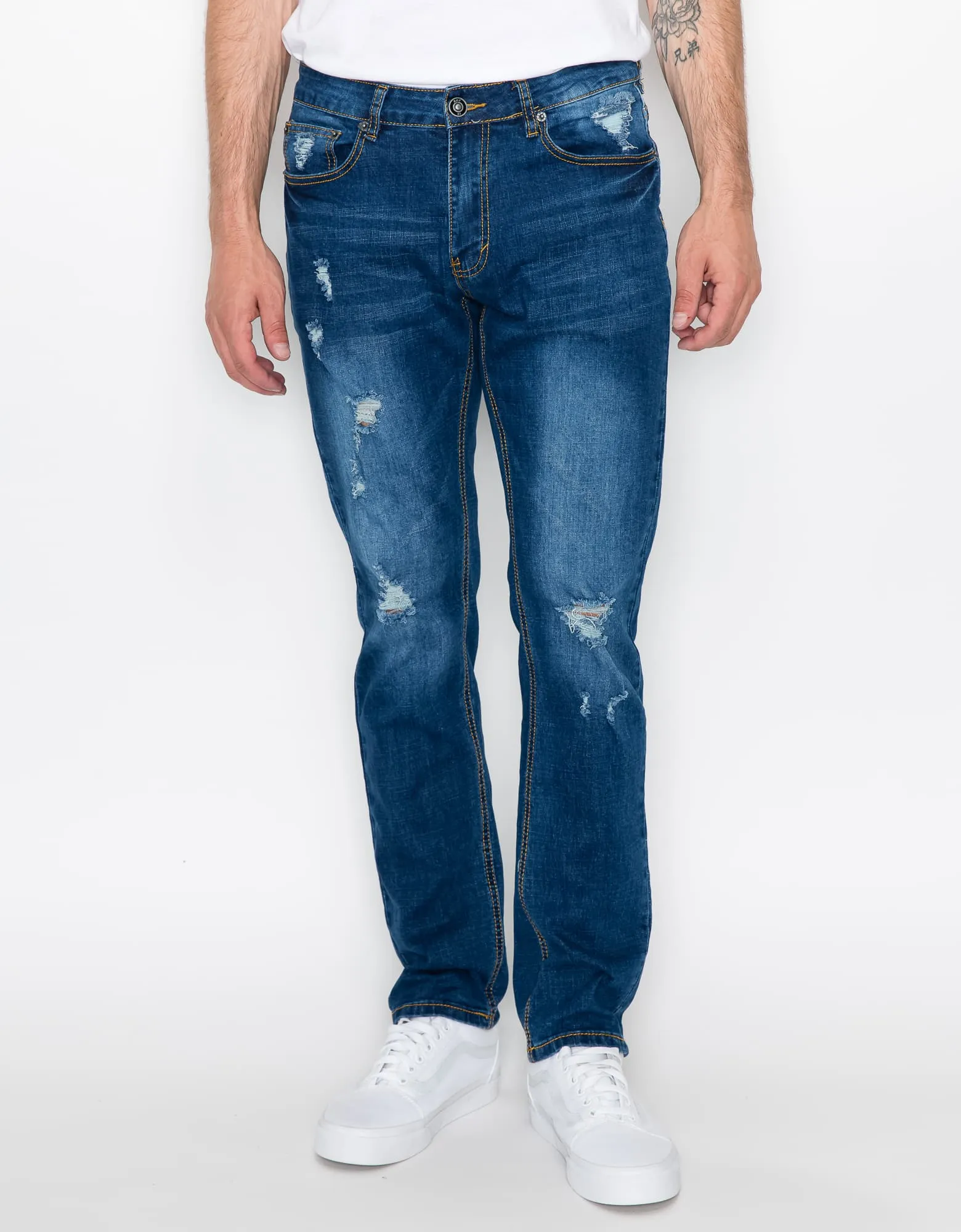 MEN'S CAYENNE RIPPED SLIM FIT JEANS