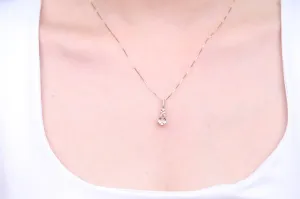 Mikayla 10K Rose Gold Pear-Cut Madagascar Morganite Pendant