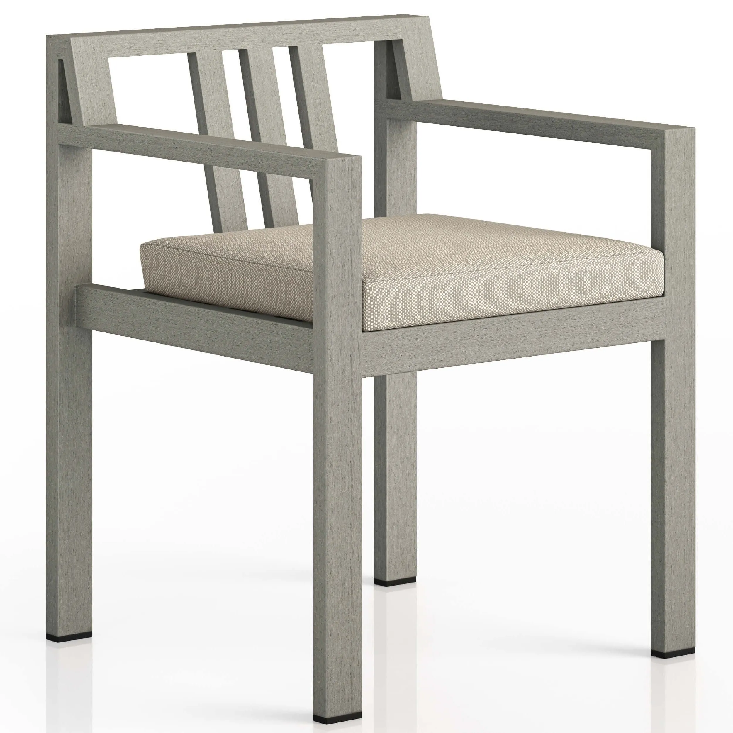 Monterey Outdoor Dining Armchair, Faye Sand/Weathered Grey, Set of 2