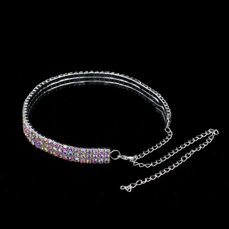 Multi-coloured Crystal 3 Row Bridal Necklaces | Bridelily