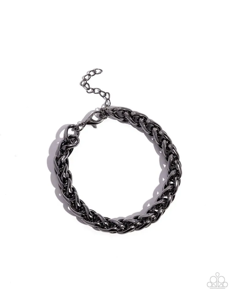 Paparazzi Bracelet ~ Effortlessly Edgy - Black