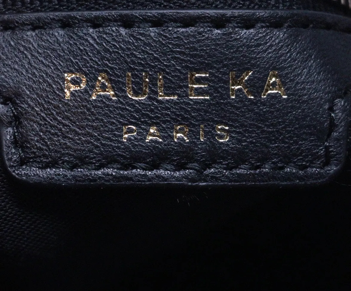 Paule Ka Red Velvet & Leopard Print Bag