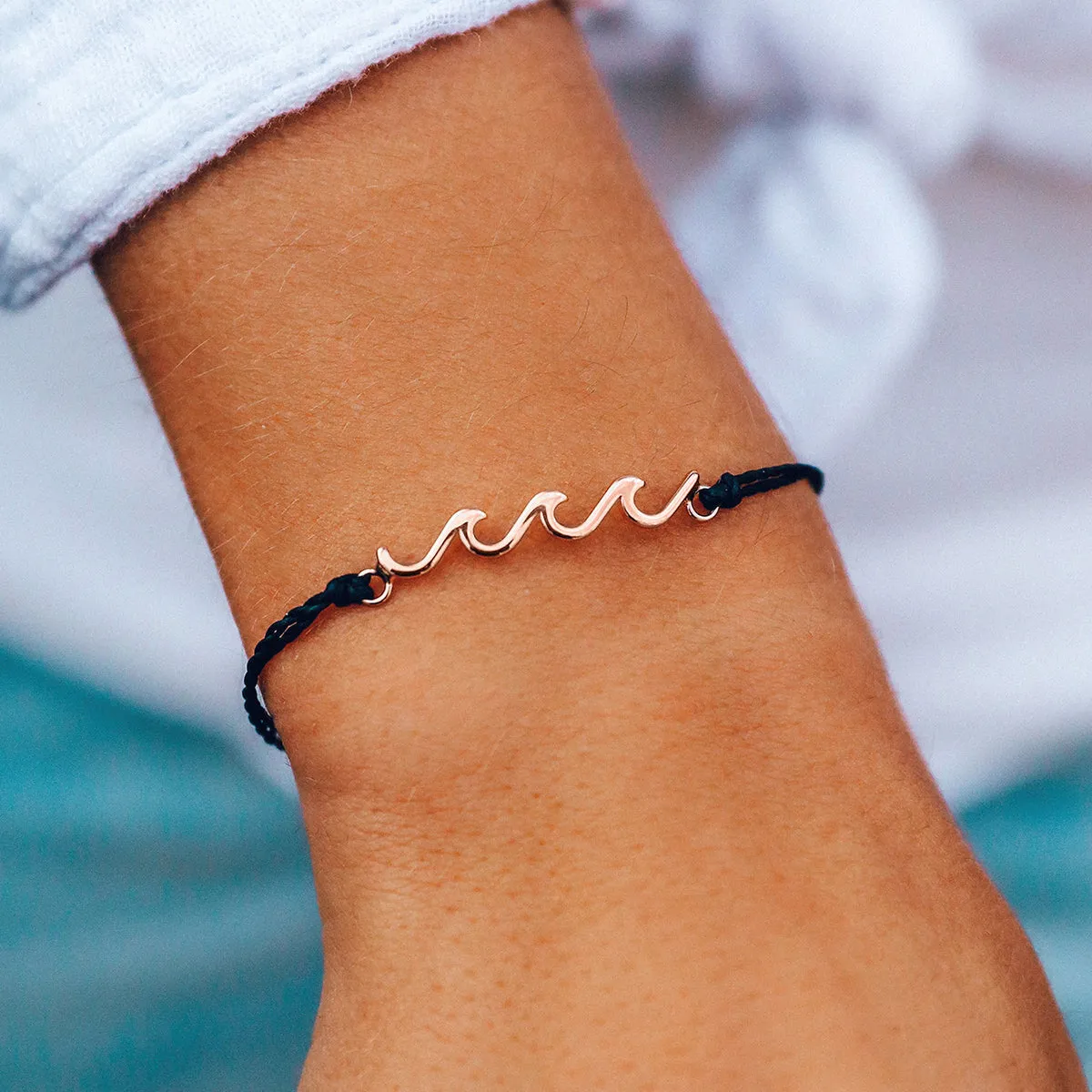 Pura Vida Rose Gold Delicate Wave Bracelet