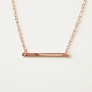 Rose Gold Bar Necklace by Adruzy, Best Selling Item!