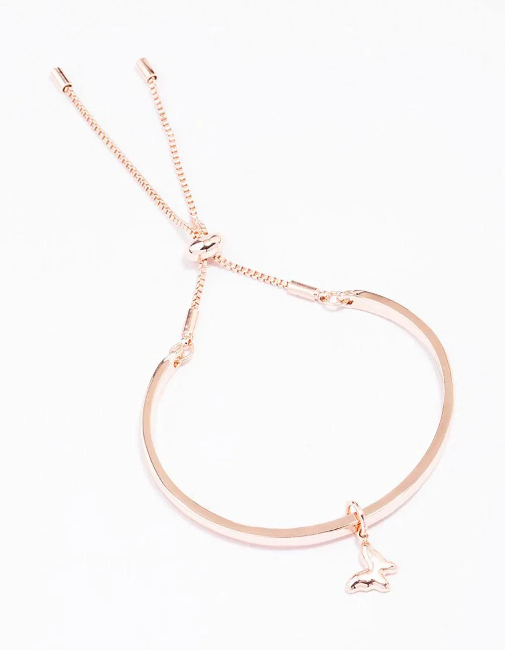 Rose Gold Butterfly Toggle Bracelet