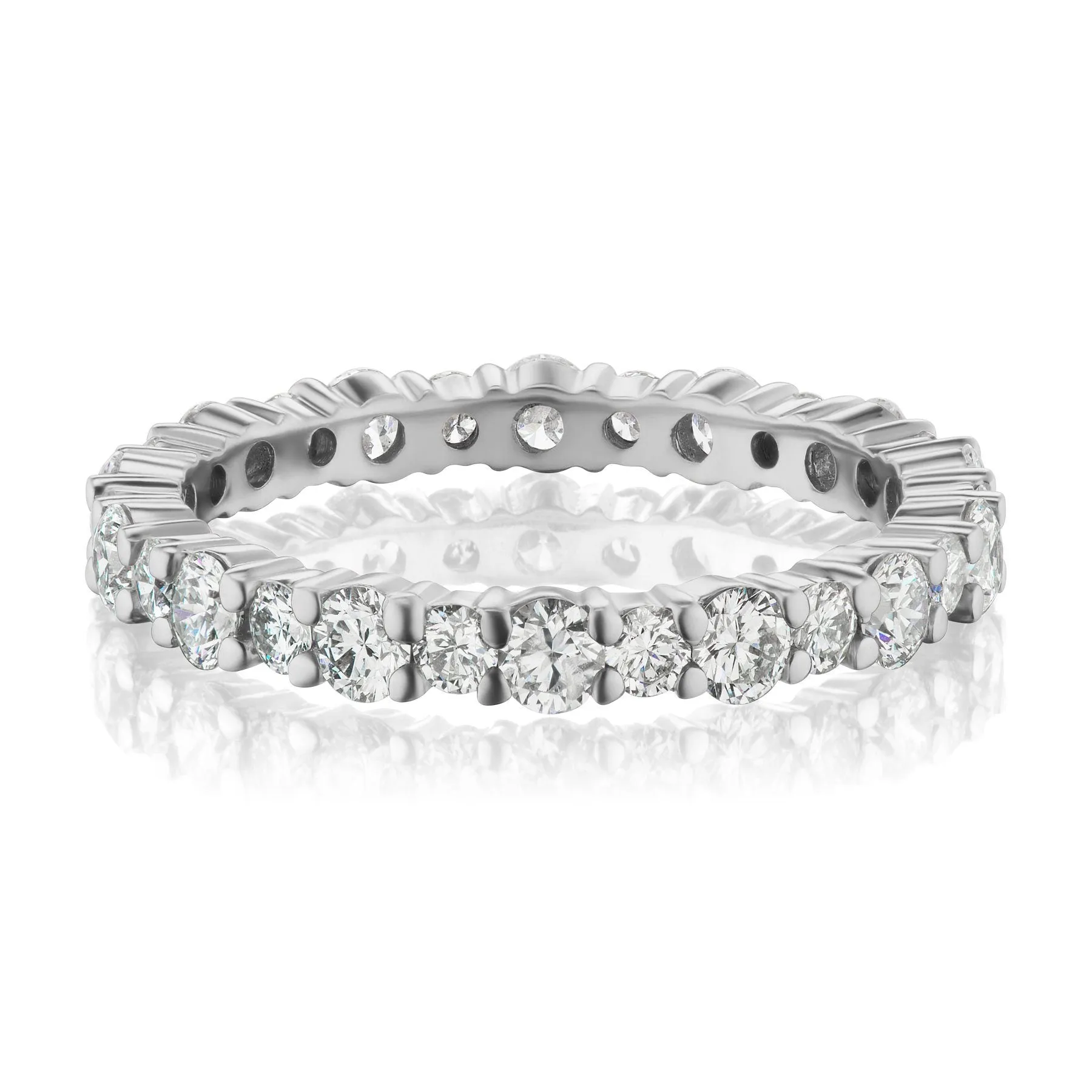 Rose Gold Shared Prong Diamond Band