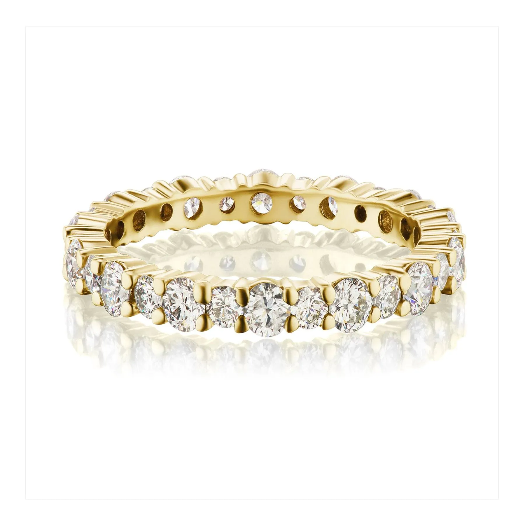 Rose Gold Shared Prong Diamond Band