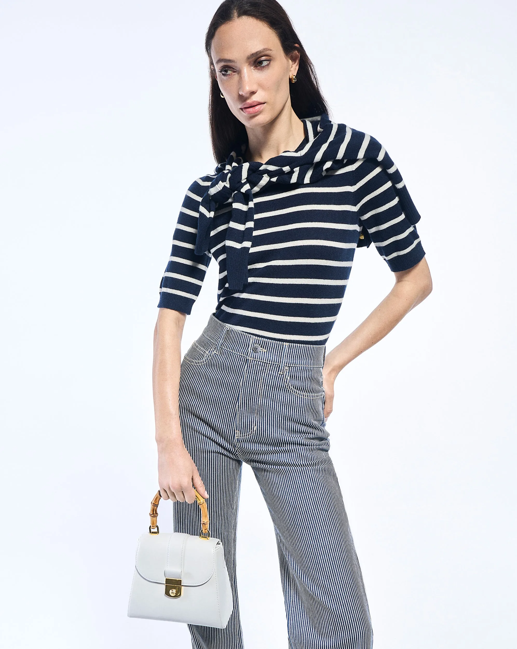 Shana Cashmere Striped Sweater