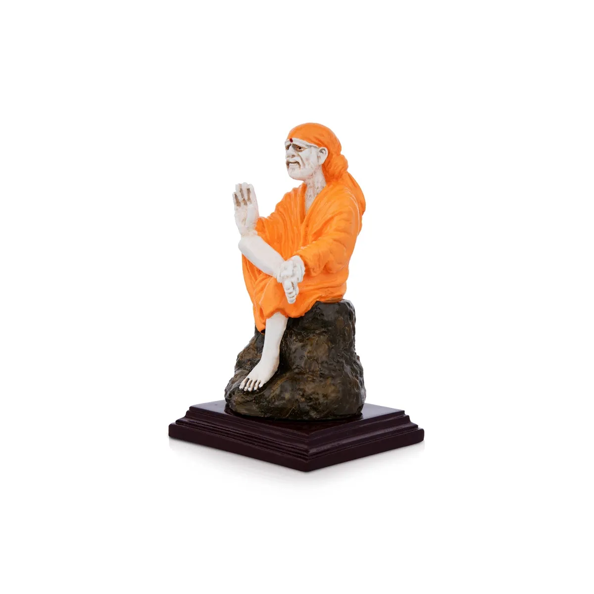 Shirdi Saibaba - 5 Inches | Sai Baba Murti/ Marble Dust Saibaba Statue/ Sai Baba Idol for Home