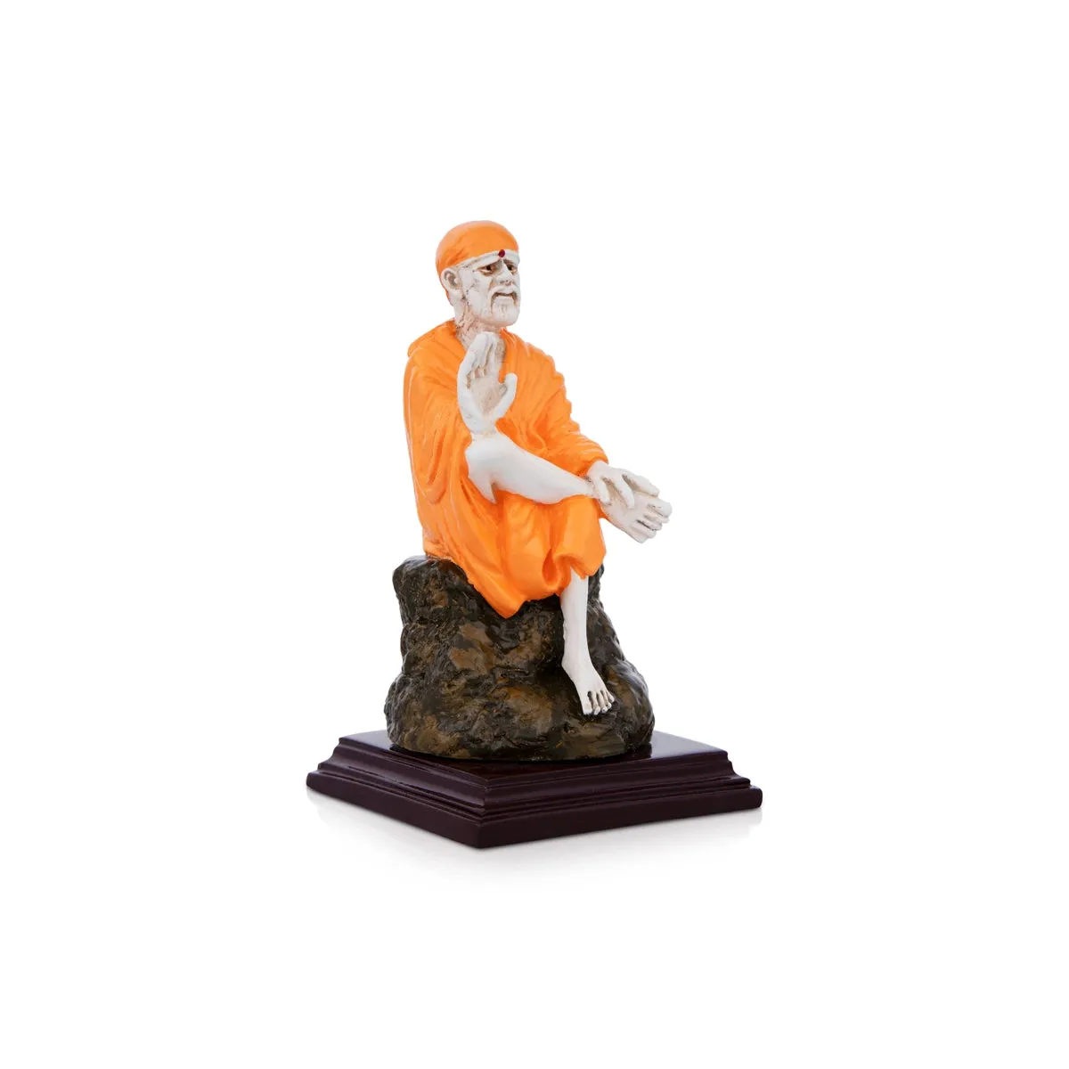 Shirdi Saibaba - 5 Inches | Sai Baba Murti/ Marble Dust Saibaba Statue/ Sai Baba Idol for Home