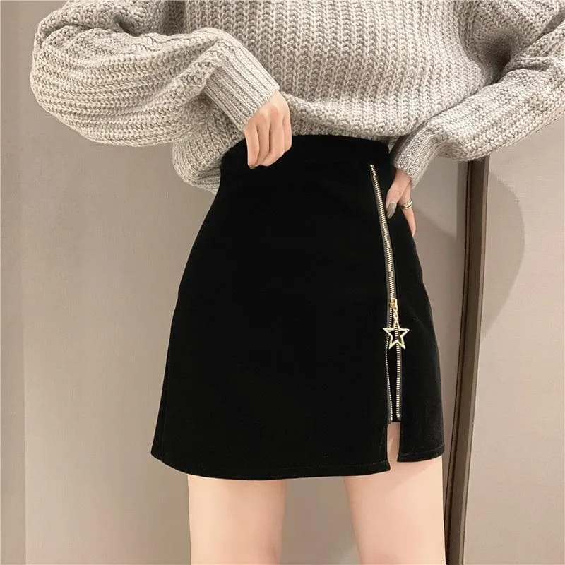 Skirt with Star Zipper