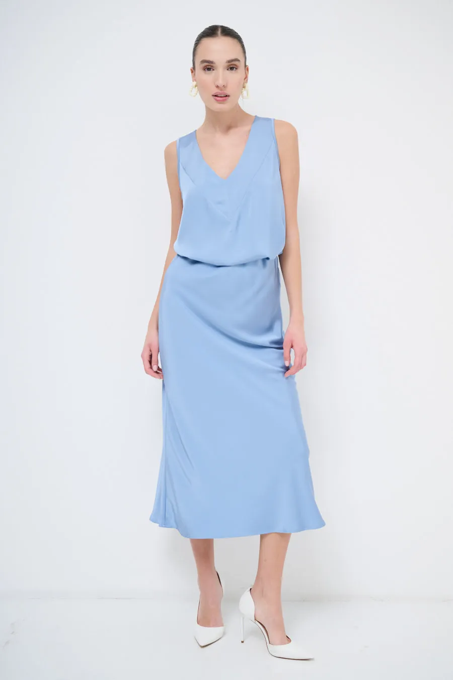 Sleek midi slip skirt wholesale