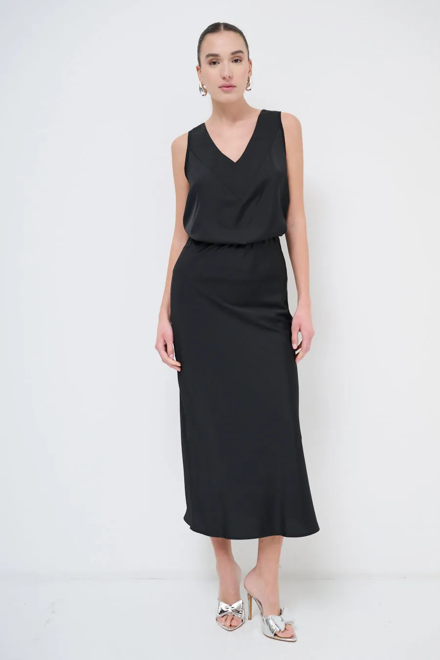 Sleek midi slip skirt wholesale