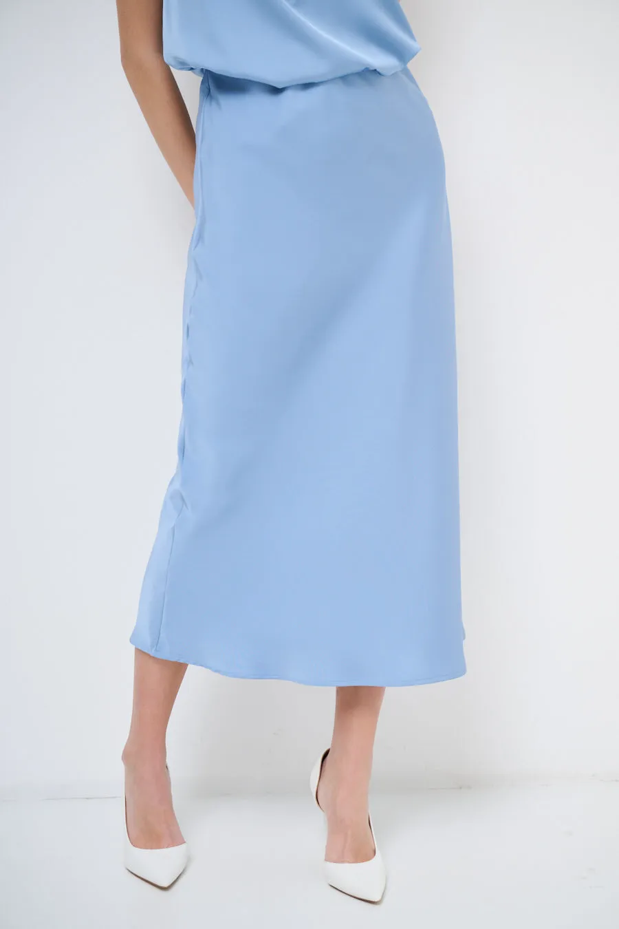 Sleek midi slip skirt wholesale