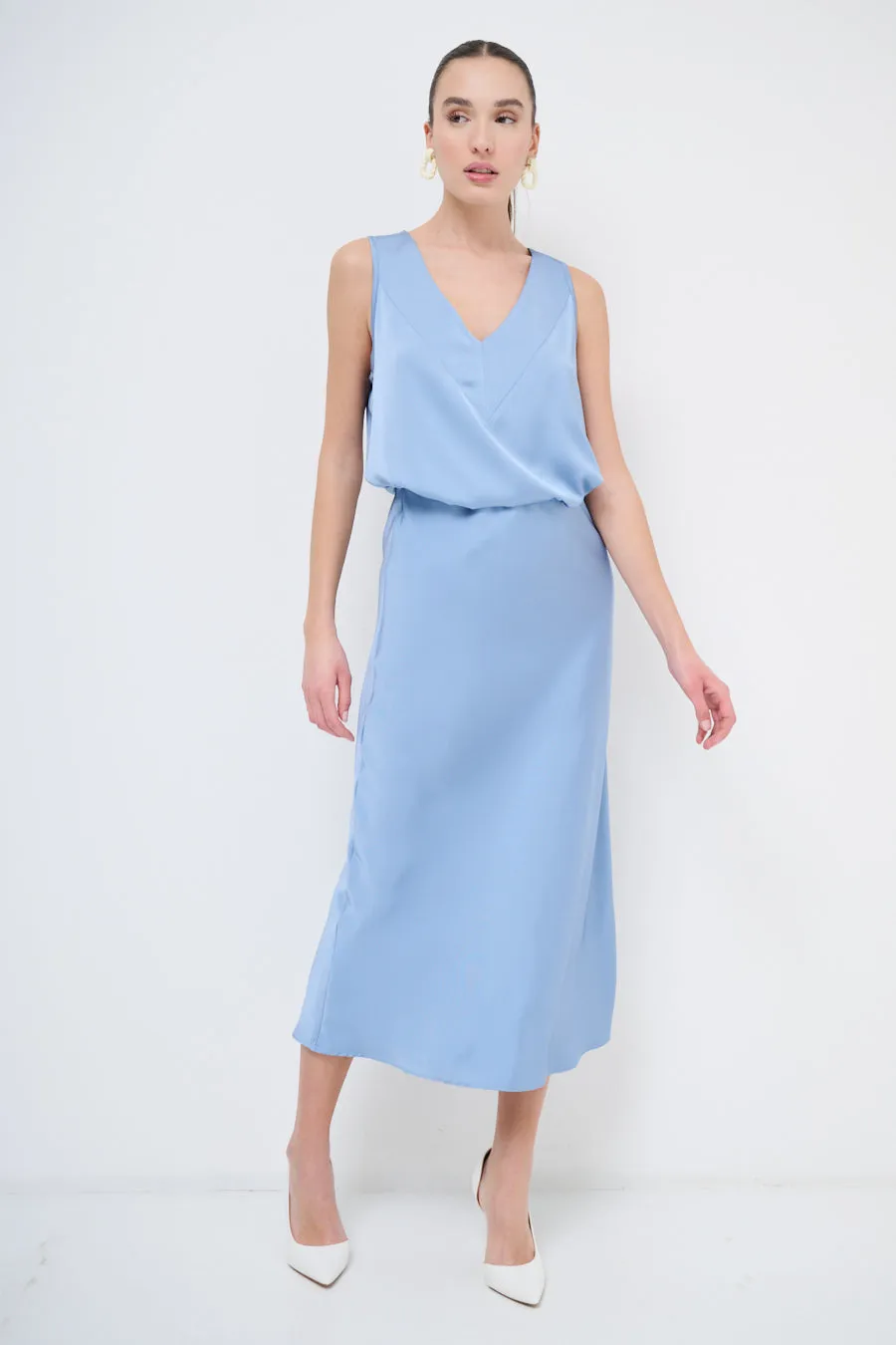 Sleek midi slip skirt wholesale