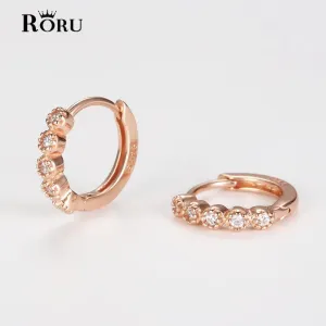 Small Hoop Real 925 Sterling Silver Earrings