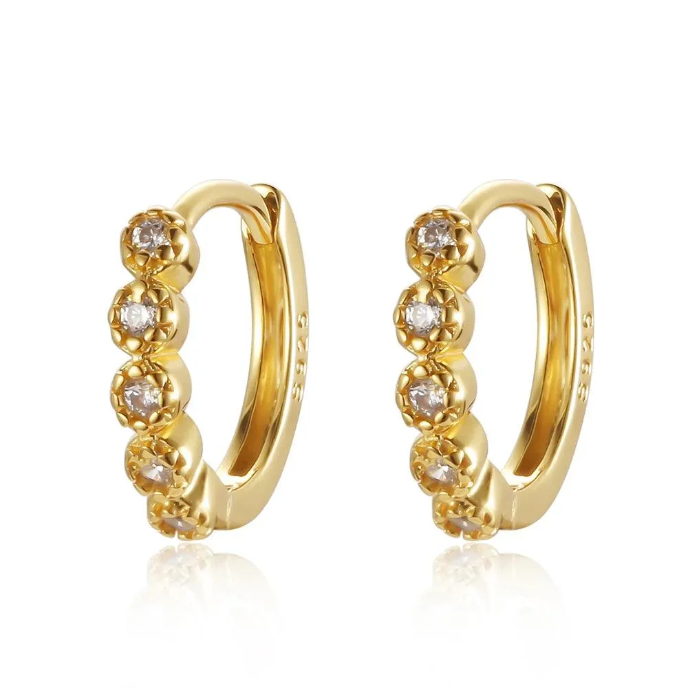 Small Hoop Real 925 Sterling Silver Earrings
