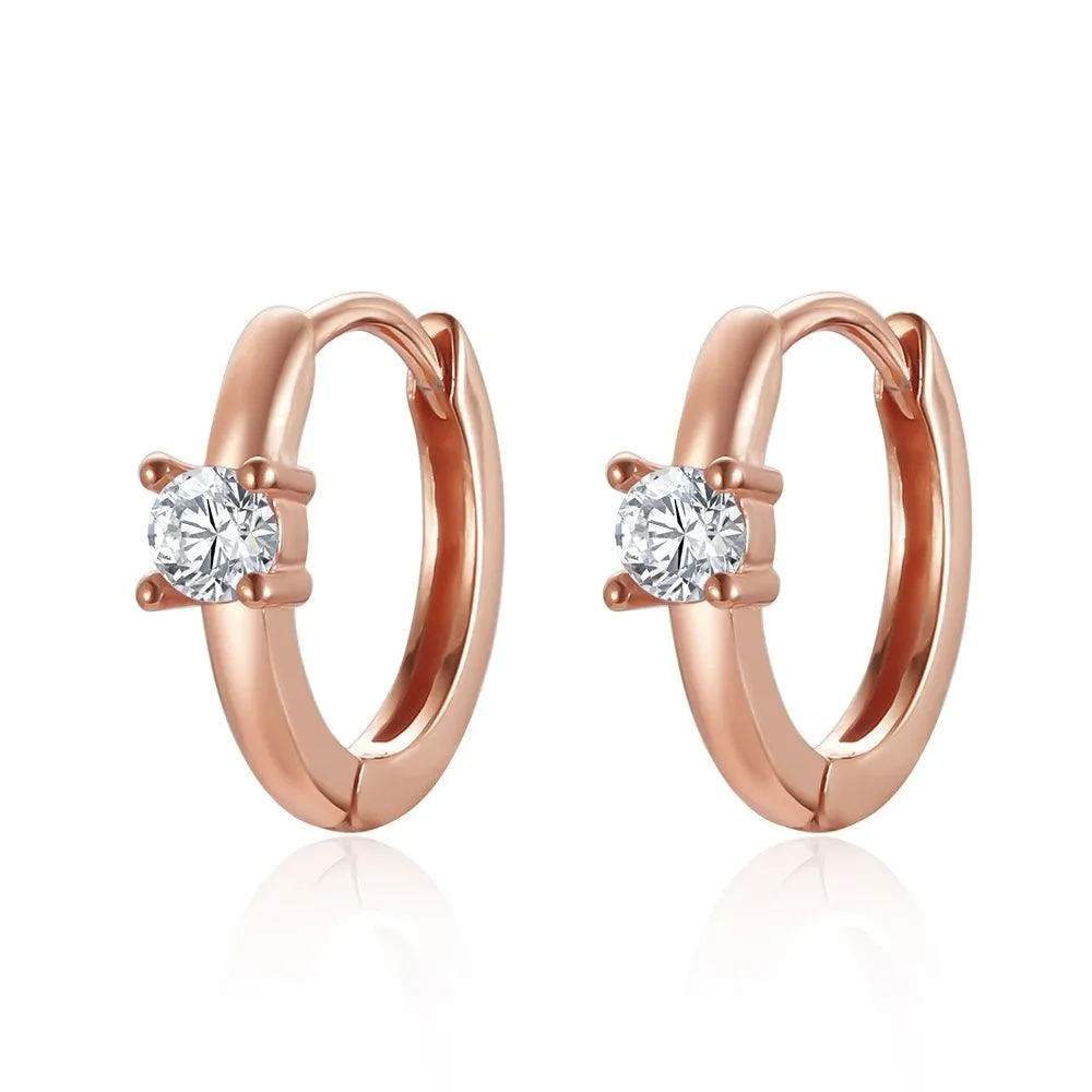 Small Hoop Real 925 Sterling Silver Earrings