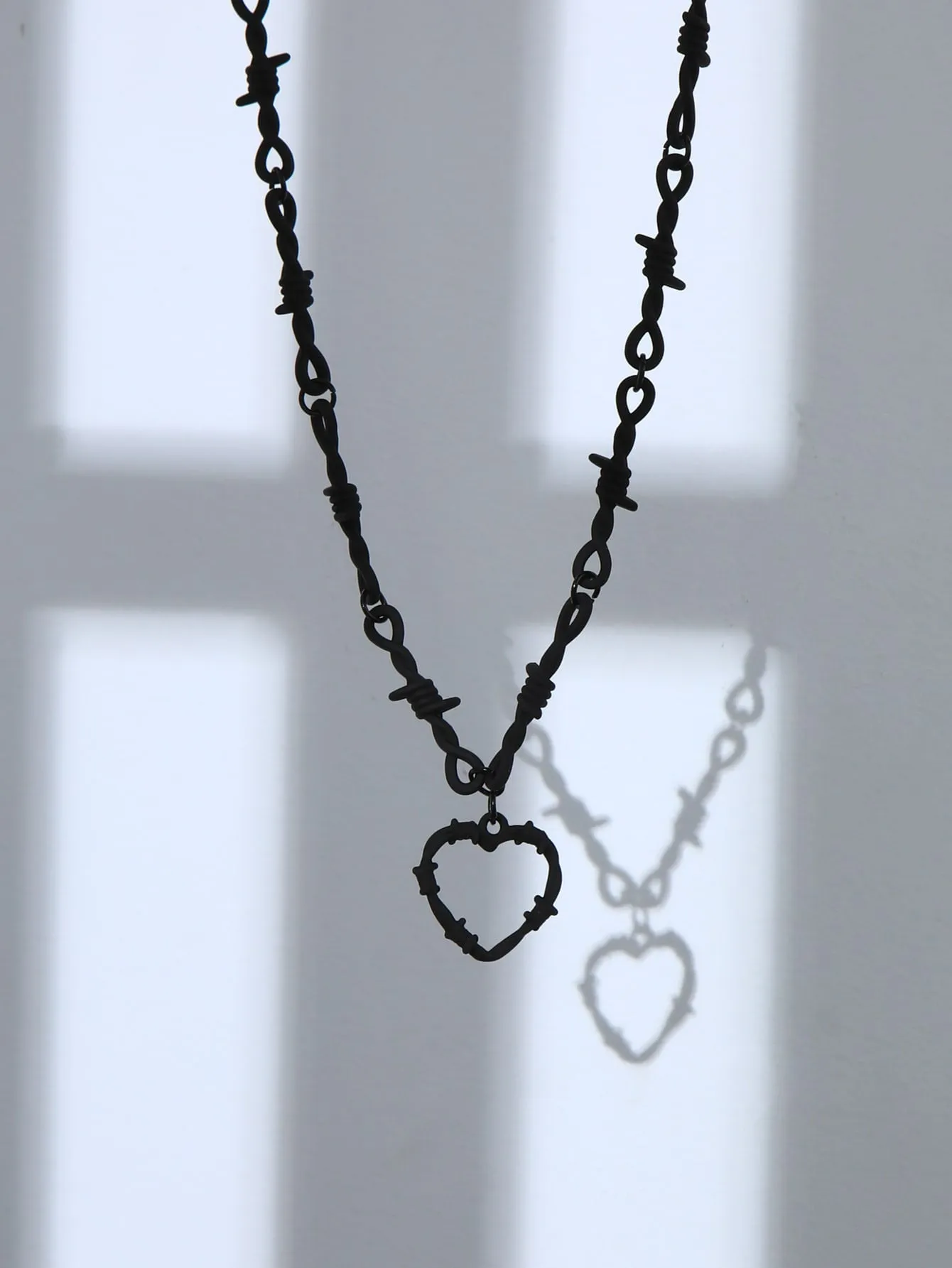 Spiky Heart Charm Necklace for Women Jewelry for Women Necklace Accessories Gift