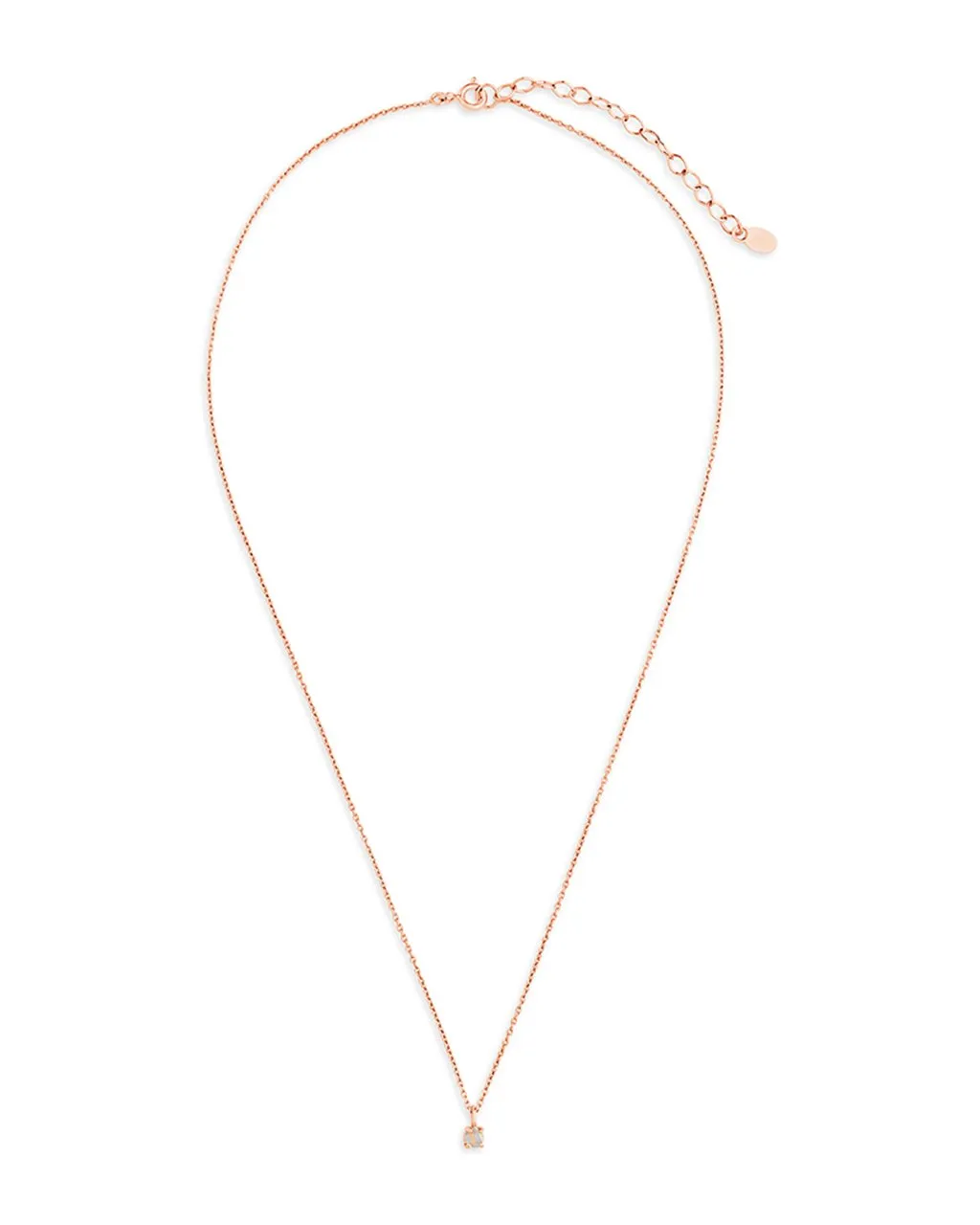 Sterling Silver Mini Opal Pendant Necklace