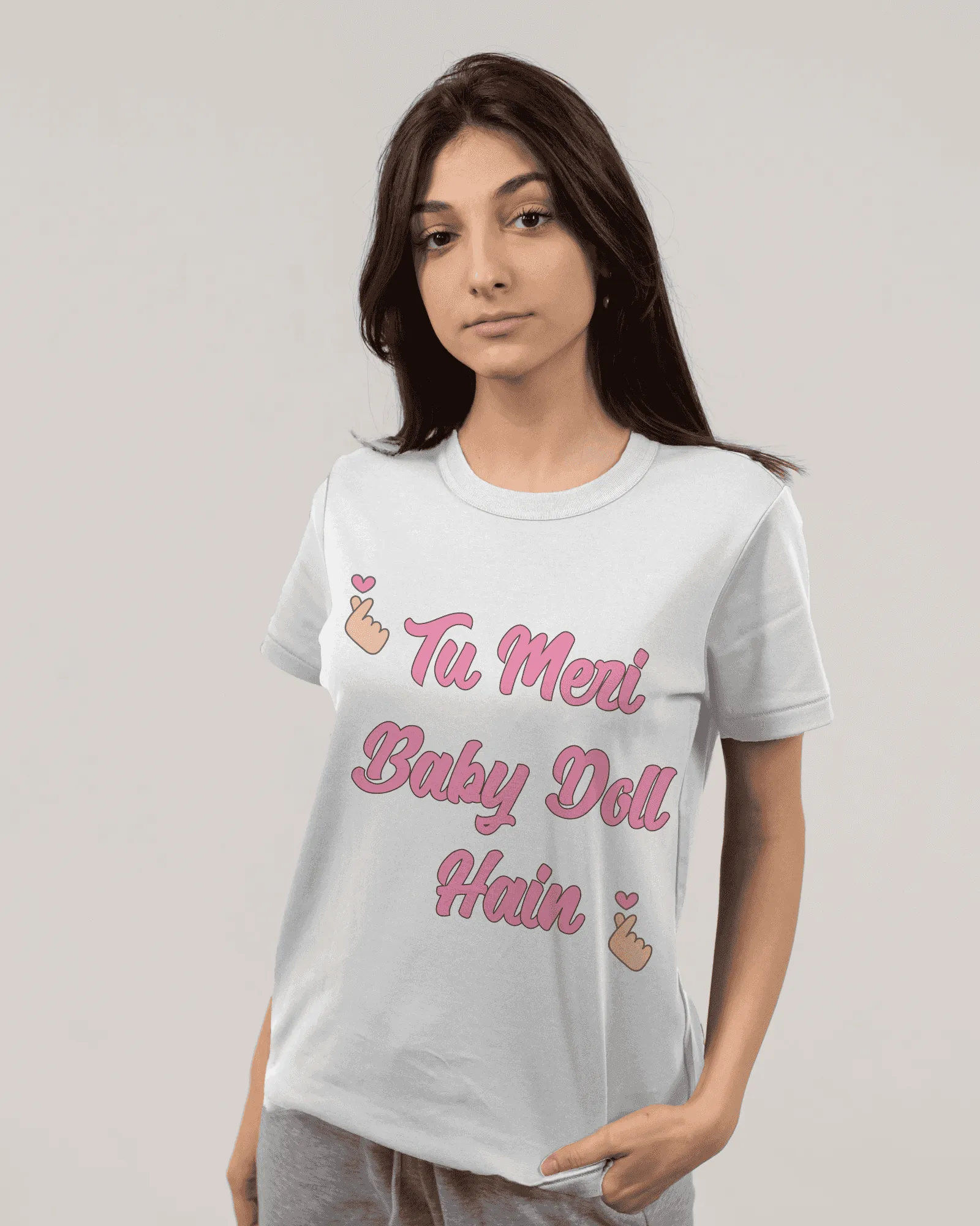 'Tu Meri Baby Doll Hai' Women's Cotton T-Shirt