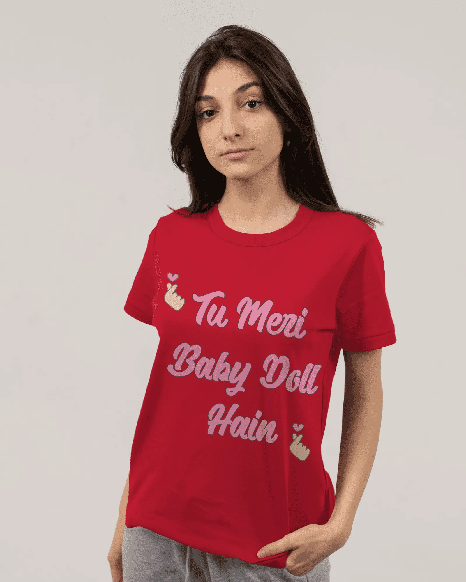 'Tu Meri Baby Doll Hai' Women's Cotton T-Shirt