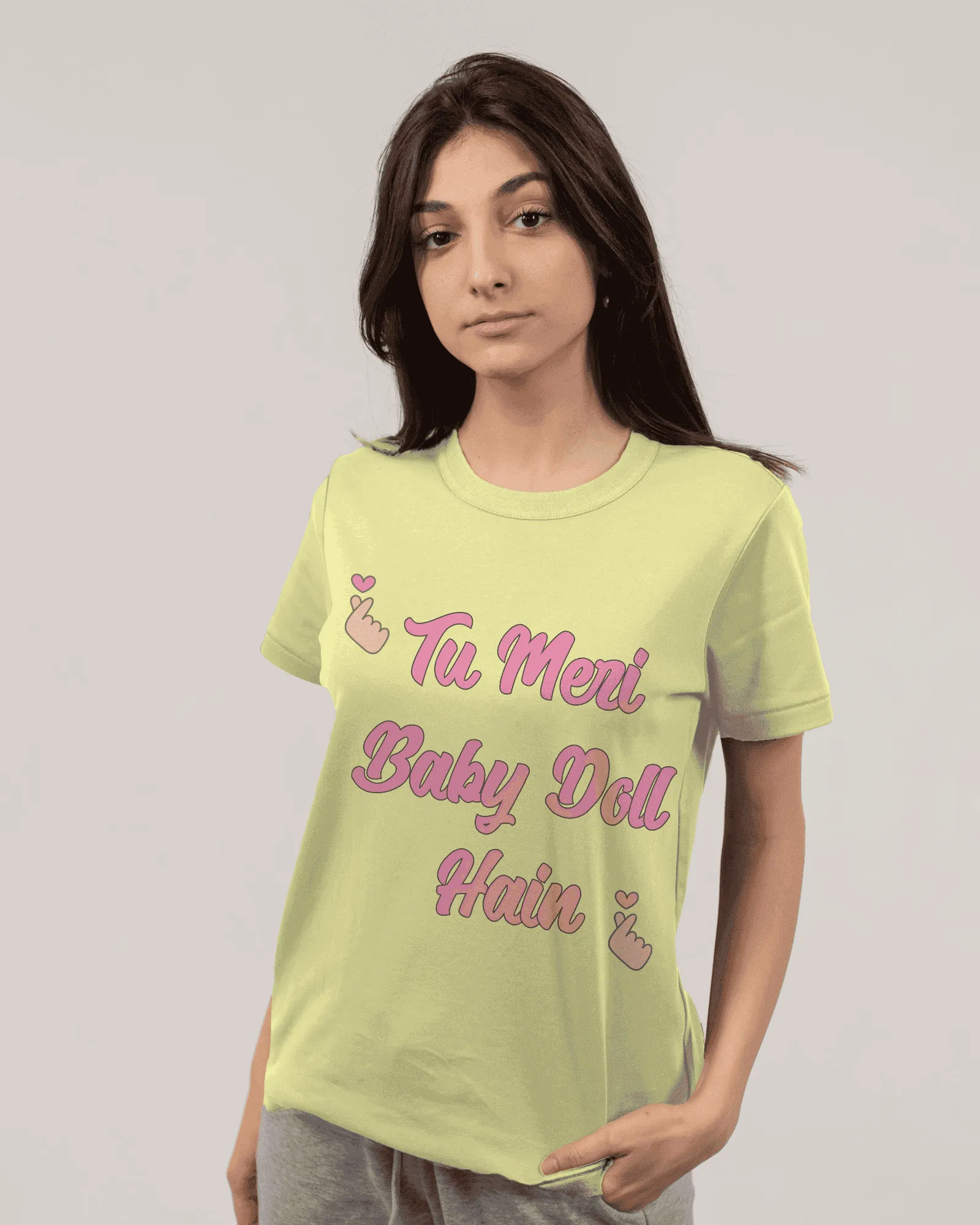 'Tu Meri Baby Doll Hai' Women's Cotton T-Shirt