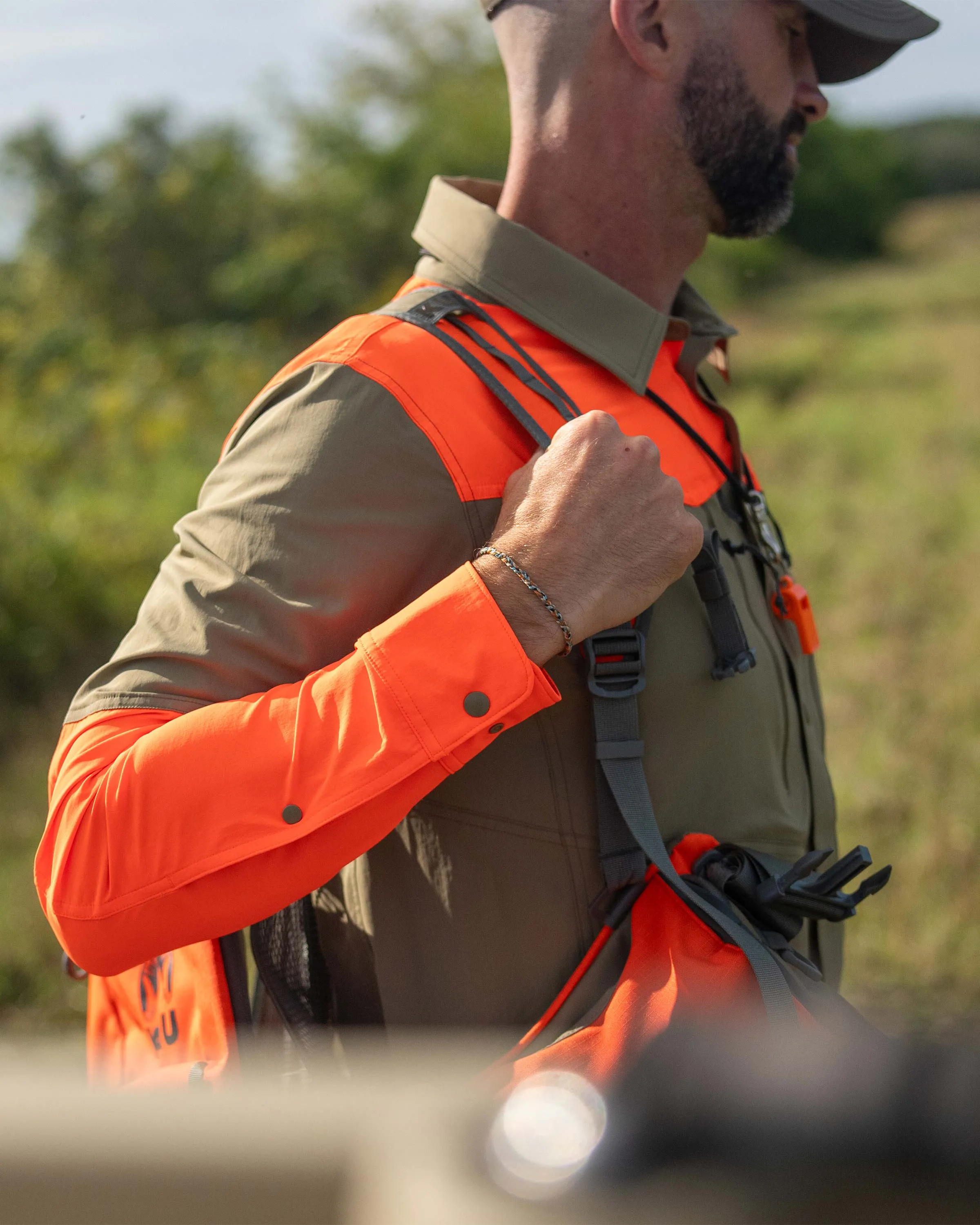 Upland Sporter Shirt | Khaki/Blaze Orange